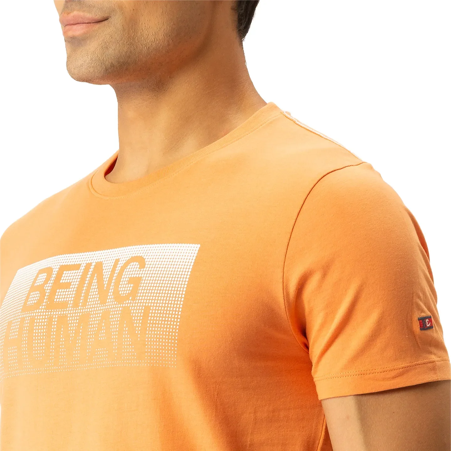 Orange Regular Fit Men's Short Sleeves T-Shirt by Being Human Clothing - Image 4