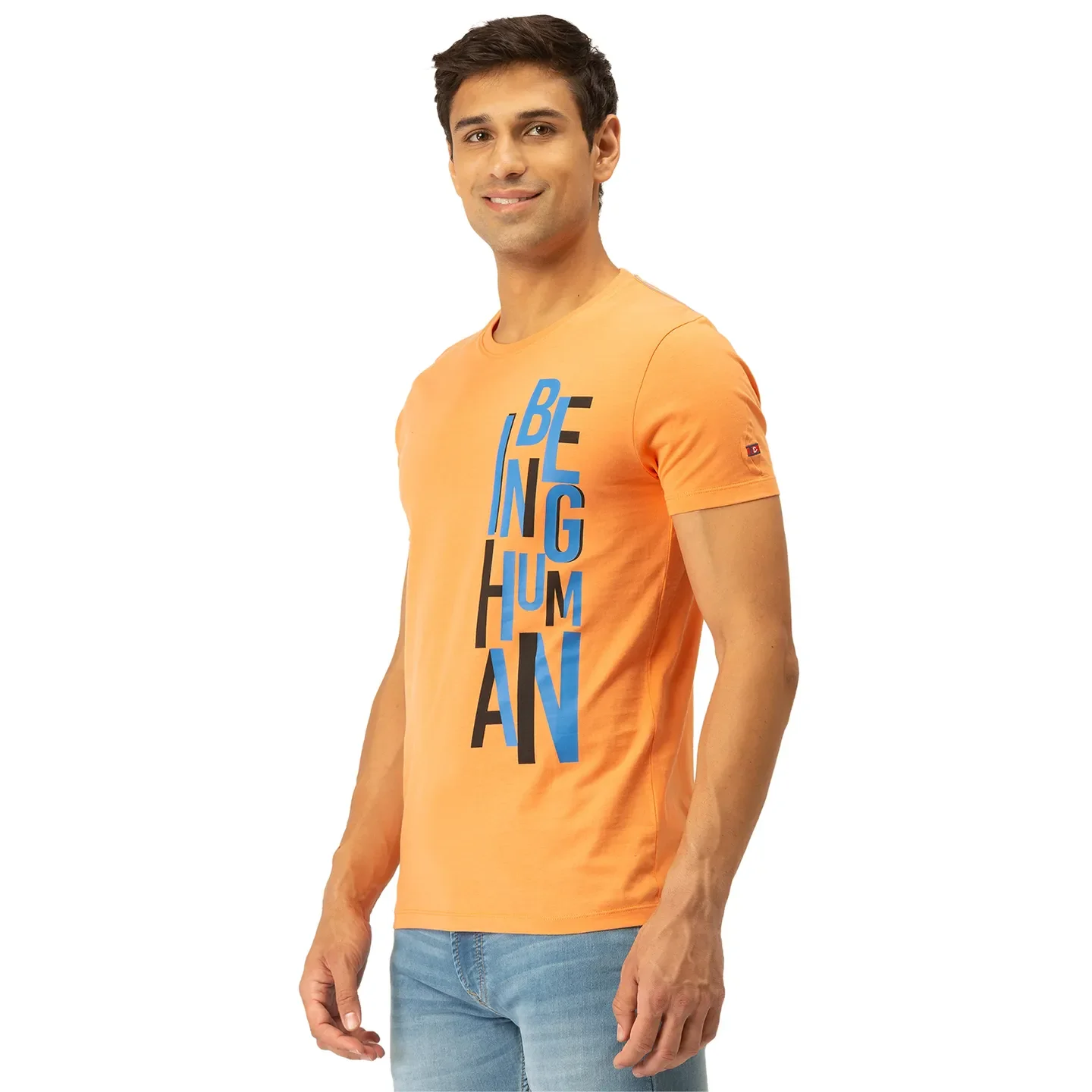 Orange Regular Fit Men's Short Sleeves T-Shirt by Being Human Clothing - Image 2