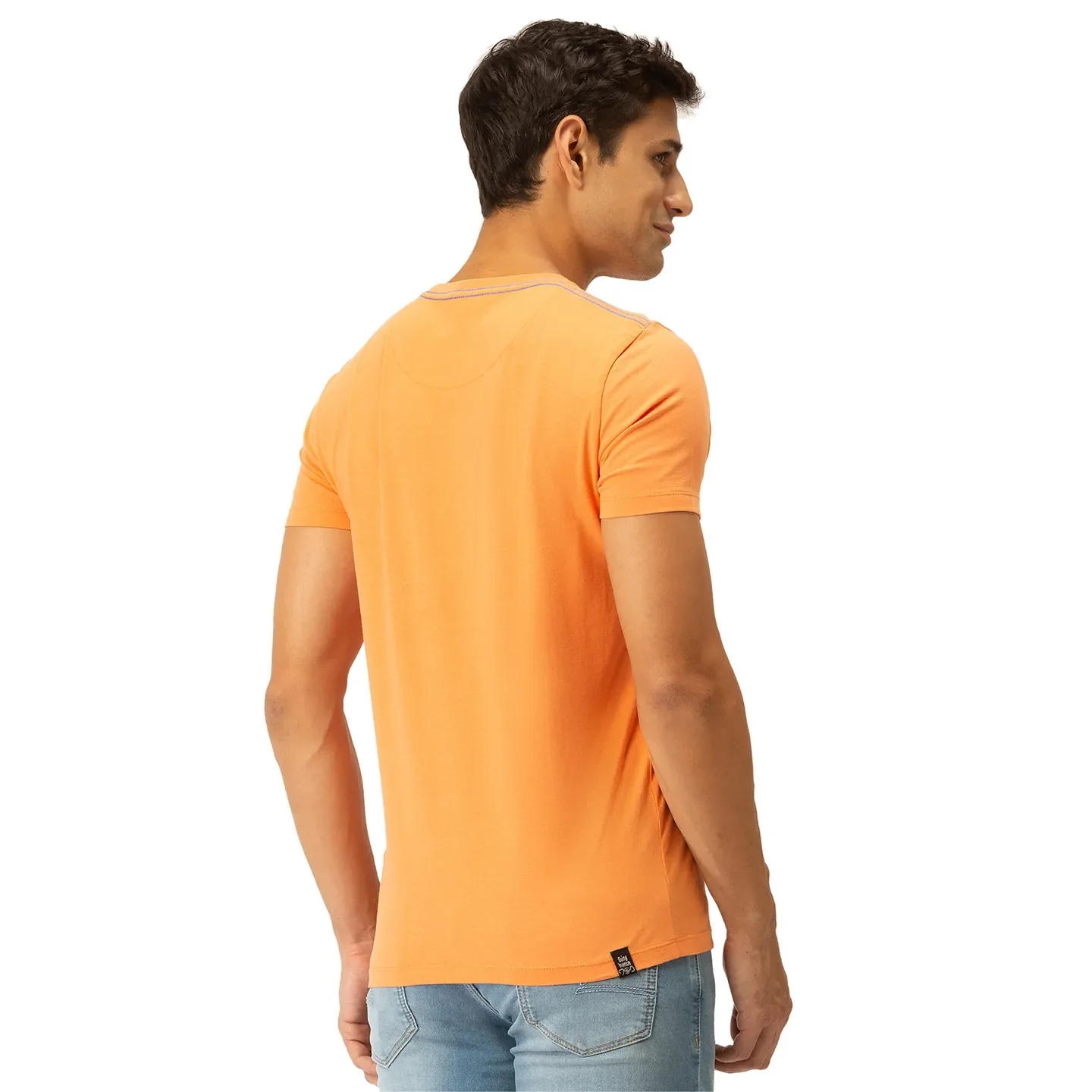 Orange Regular Fit Men's Short Sleeves T-Shirt by Being Human Clothing - Image 3
