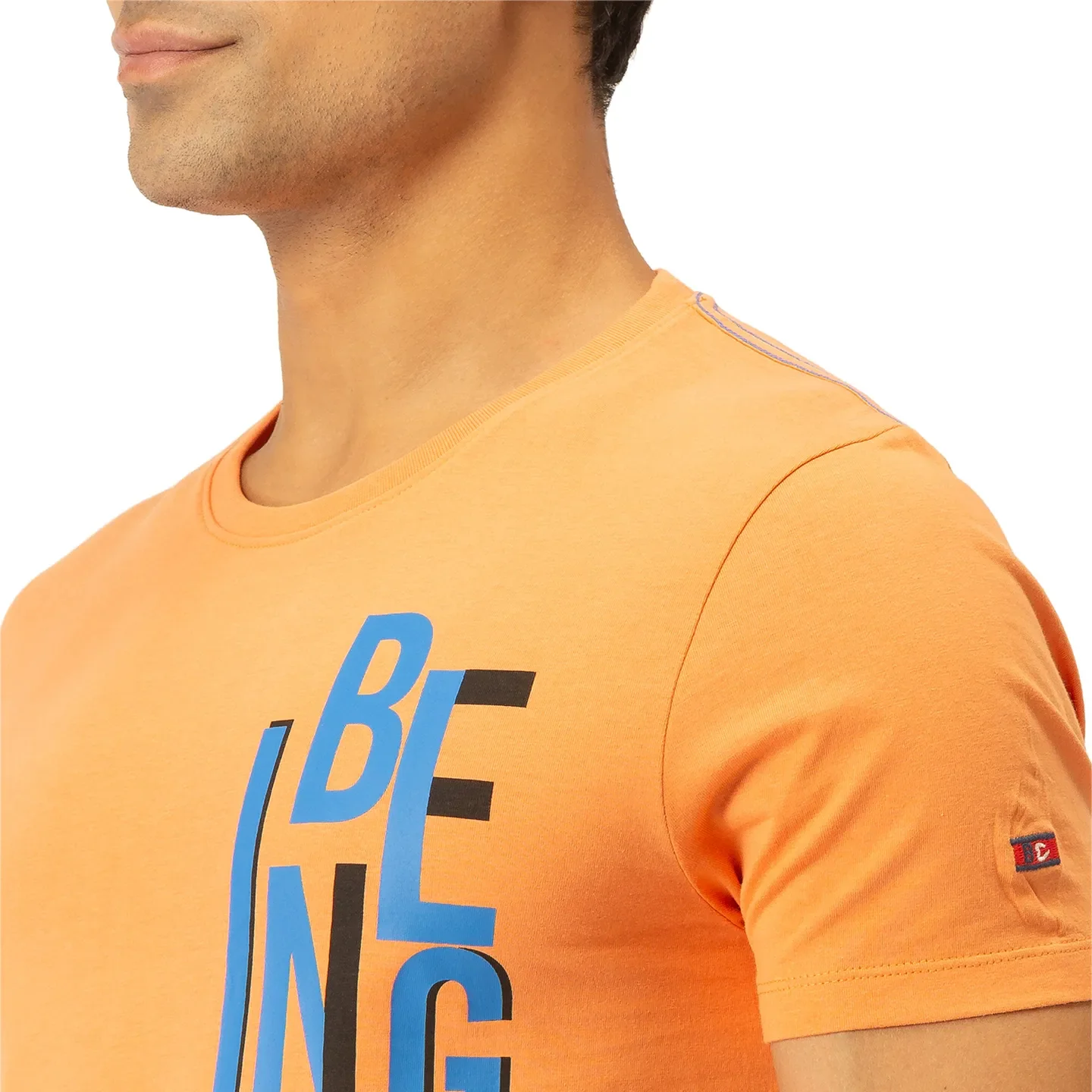 Orange Regular Fit Men's Short Sleeves T-Shirt by Being Human Clothing - Image 4
