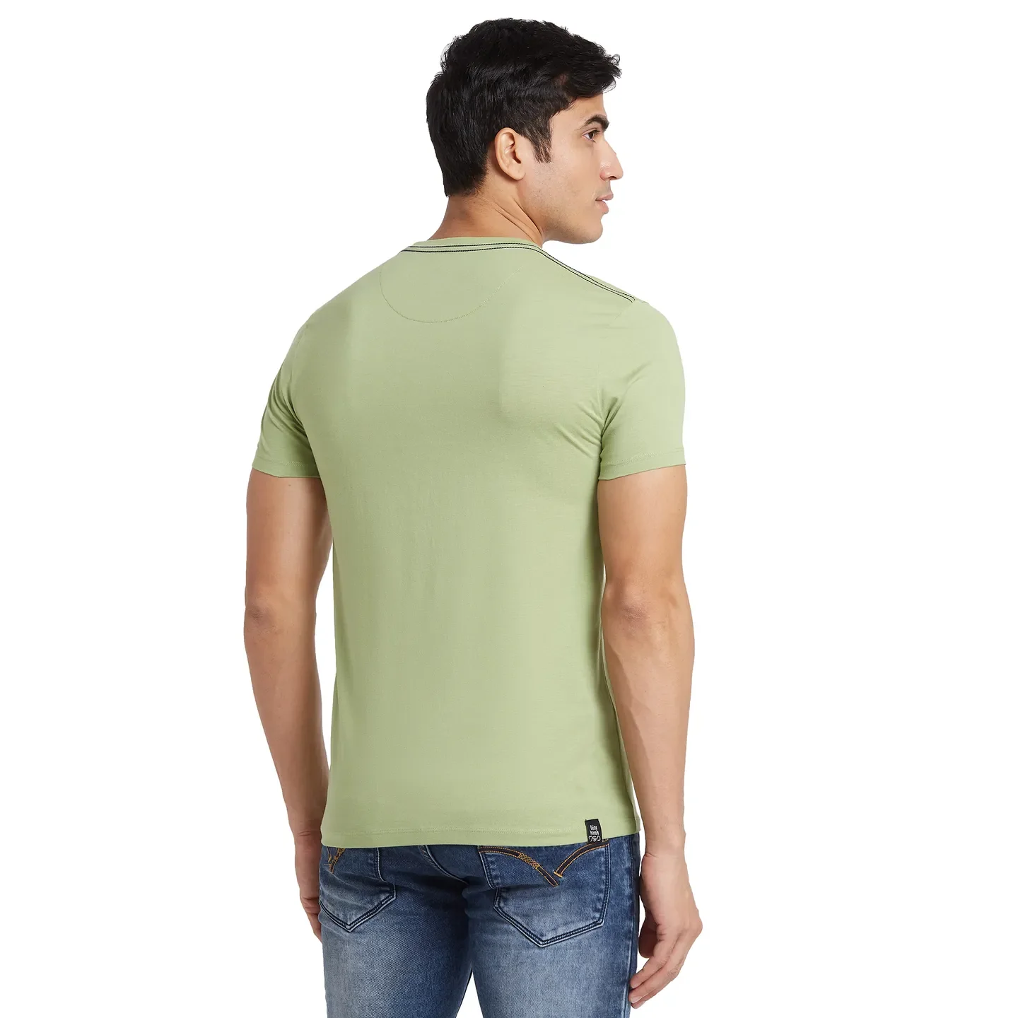 Grey Regular Fit Round Neck Men's T-Shirt by Being Human Clothing - Image 3