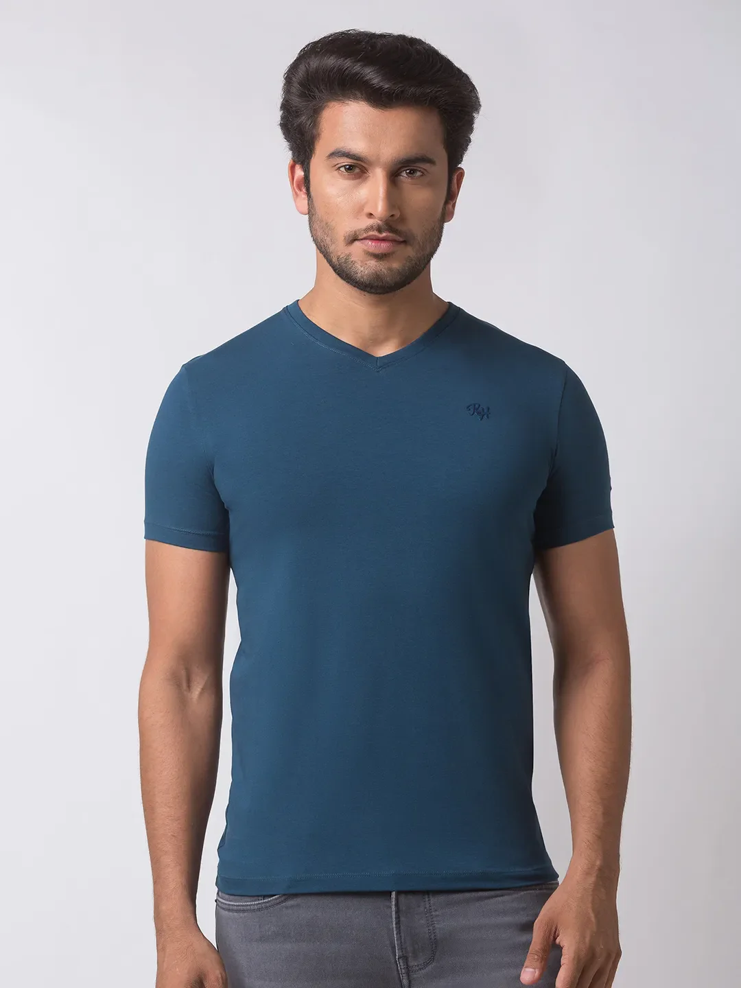Teal Regular Fit Men's Short Sleeves T-Shirt by Being Human Clothing