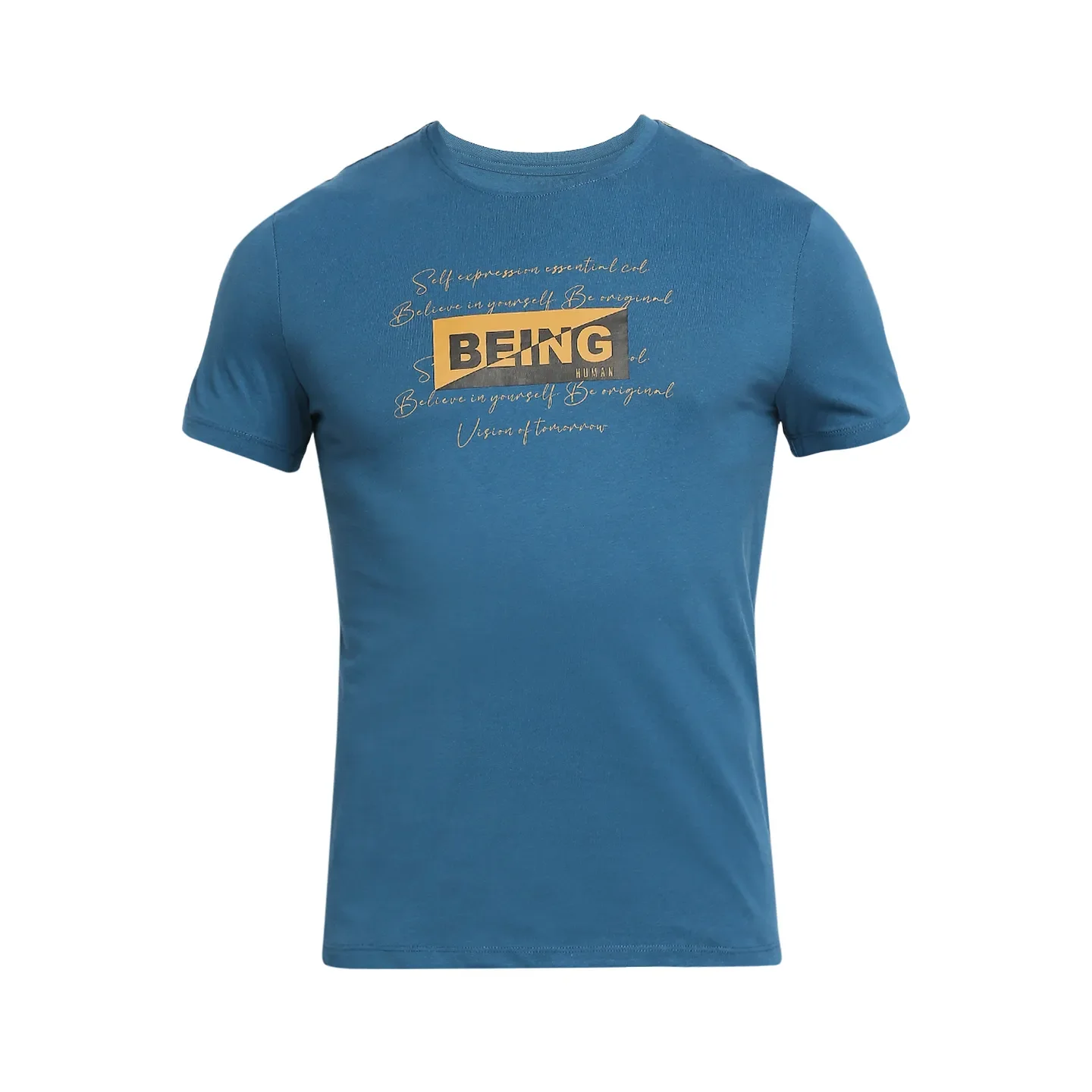 Teal Regular Fit Men's Short Sleeves T-Shirt by Being Human Clothing - Image 7
