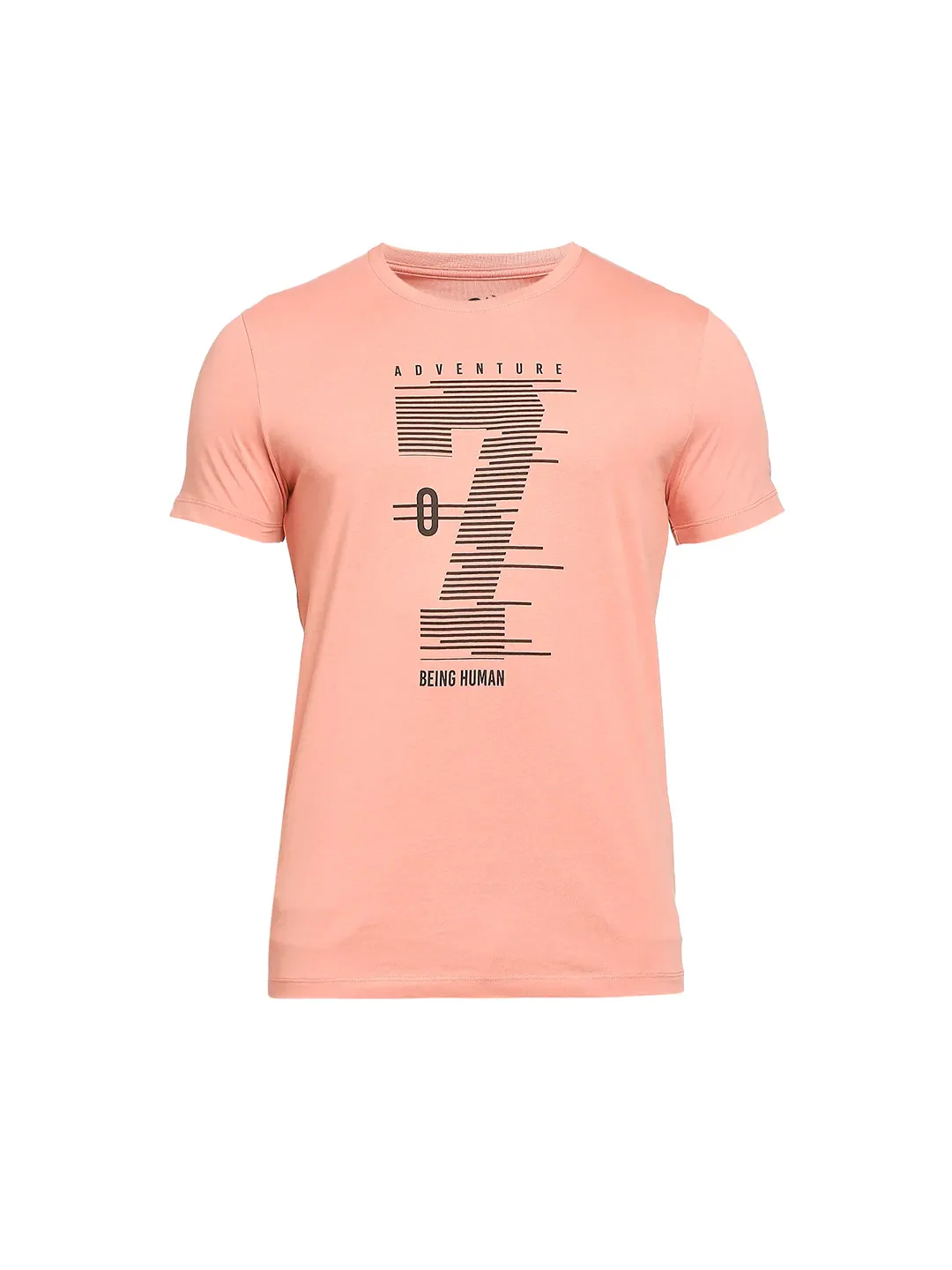 Red Regular Fit Men's Short Sleeves T-Shirt by Being Human Clothing - Image 3