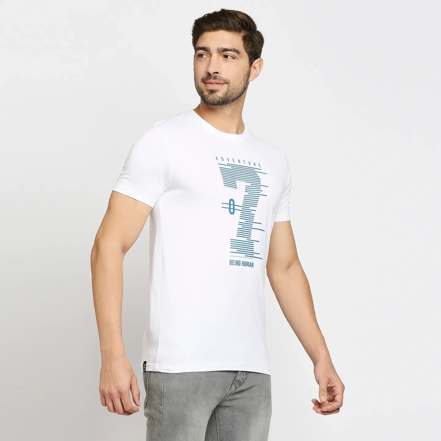 Red Regular Fit Men's Short Sleeves T-Shirt by Being Human Clothing - Image 4