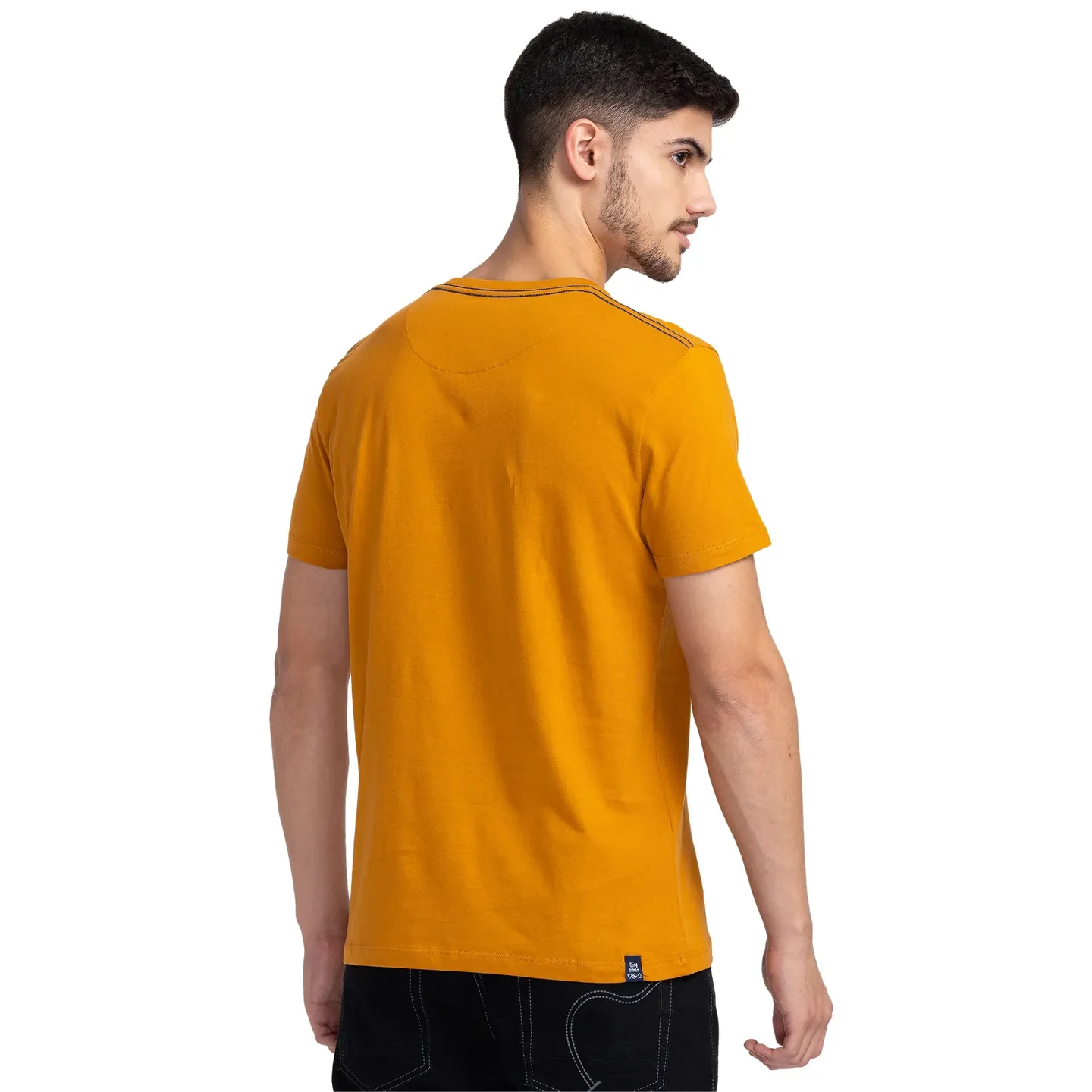 Orange Regular Fit Men's Short Sleeves T-Shirt by Being Human Clothing - Image 3