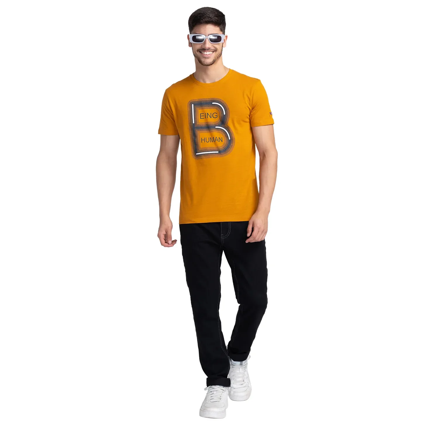 Orange Regular Fit Men's Short Sleeves T-Shirt by Being Human Clothing - Image 6