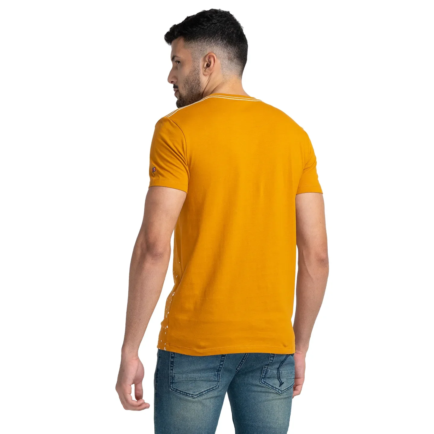 Orange Regular Fit Men's Short Sleeves T-Shirt by Being Human Clothing - Image 3