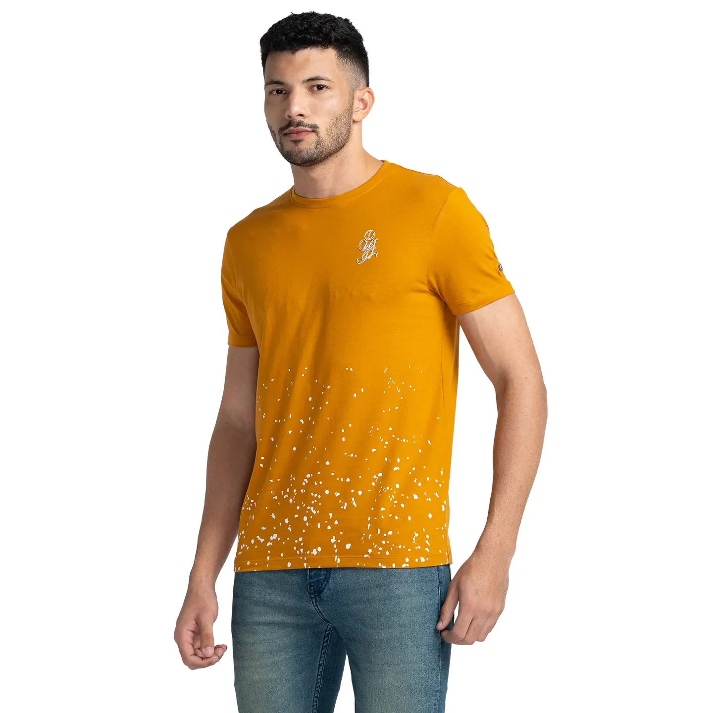 Orange Regular Fit Men's Short Sleeves T-Shirt by Being Human Clothing - Image 4