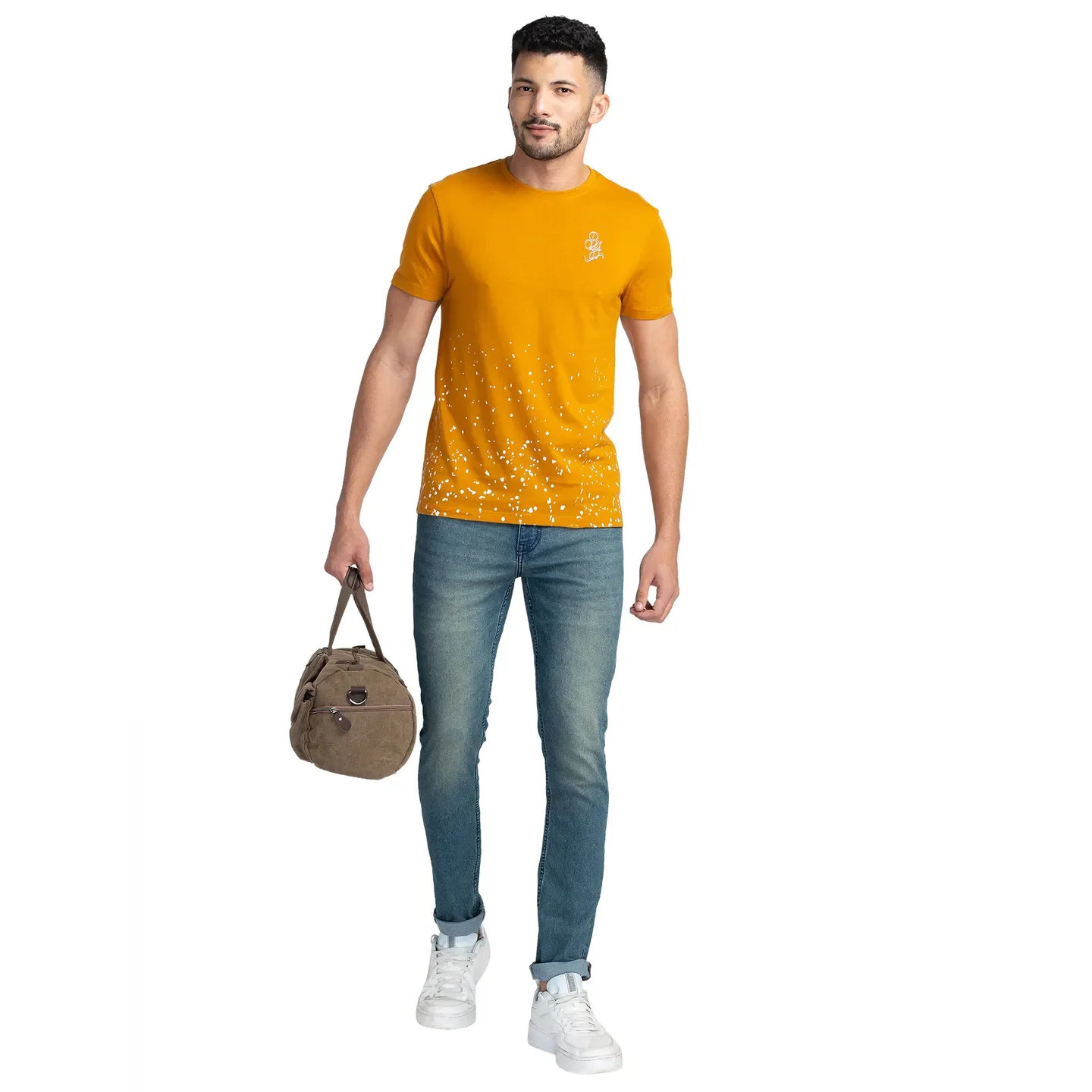Orange Regular Fit Men's Short Sleeves T-Shirt by Being Human Clothing - Image 6