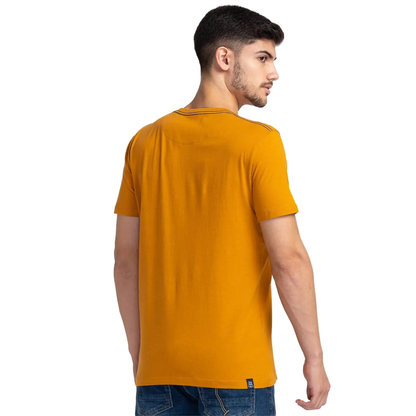 Orange Regular Fit Men's Short Sleeves T-Shirt by Being Human Clothing - Image 3