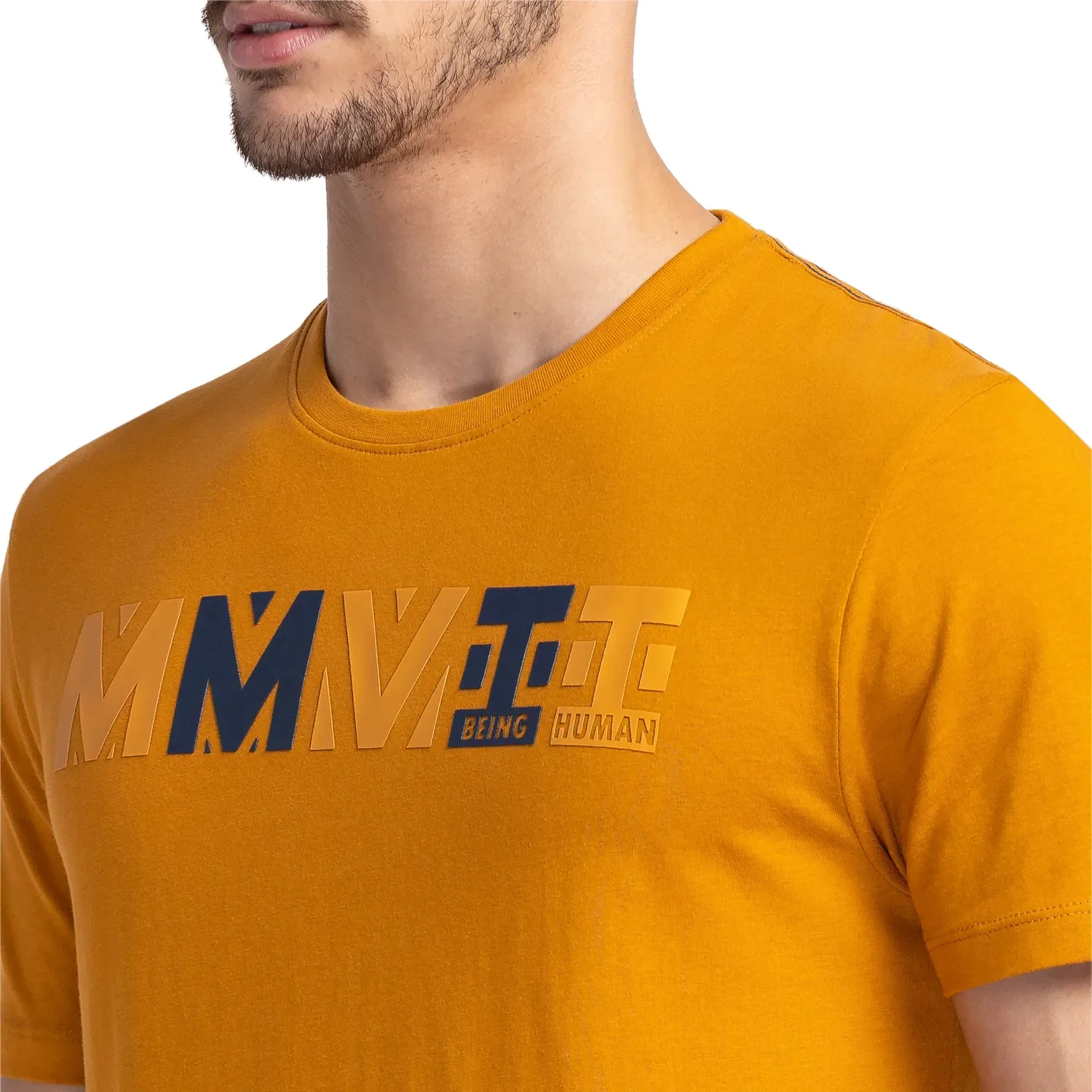 Orange Regular Fit Men's Short Sleeves T-Shirt by Being Human Clothing - Image 5