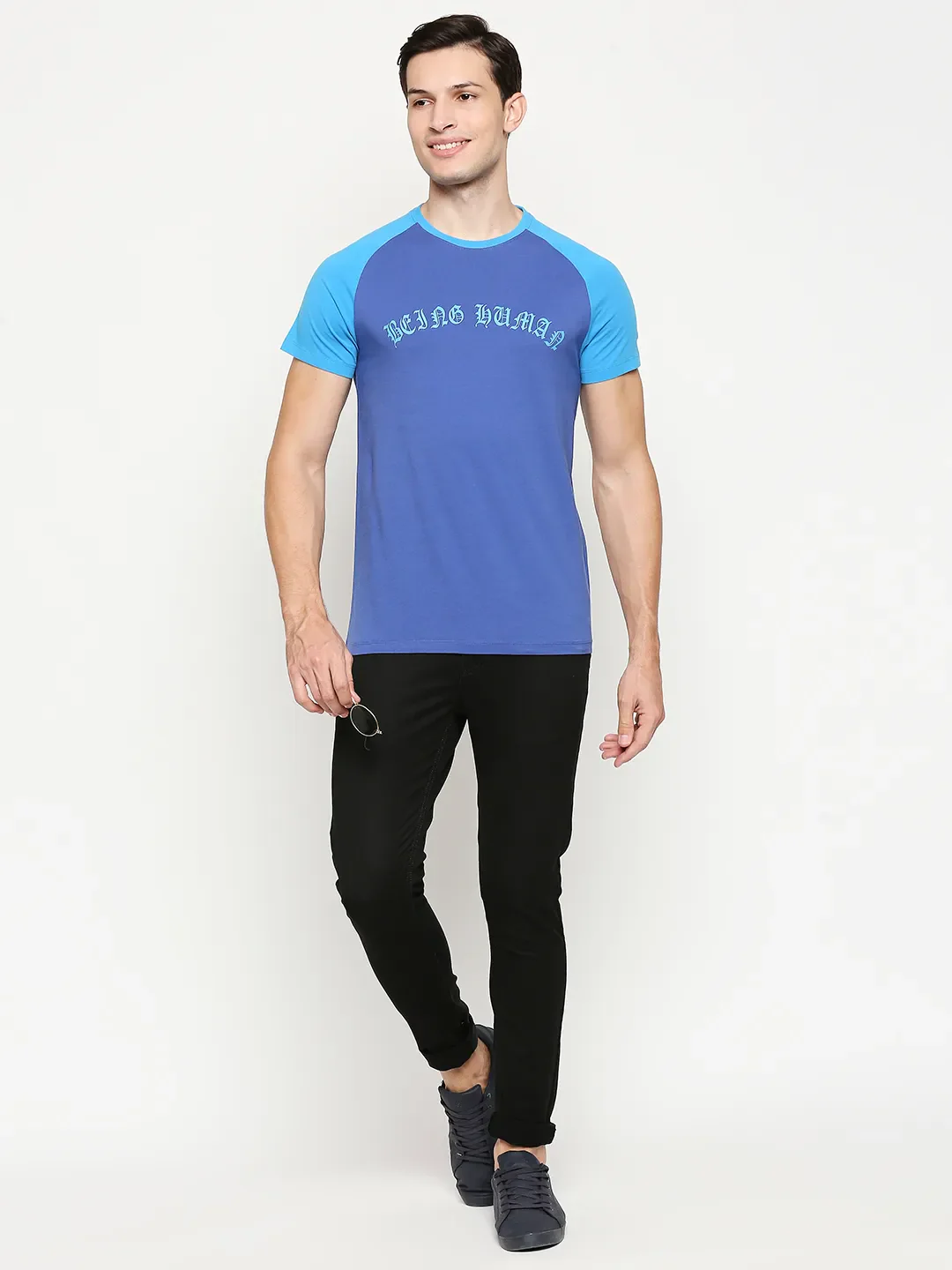 True Blue Regular Fit Round Neck Men's T-Shirt by Being Human Clothing - Image 6