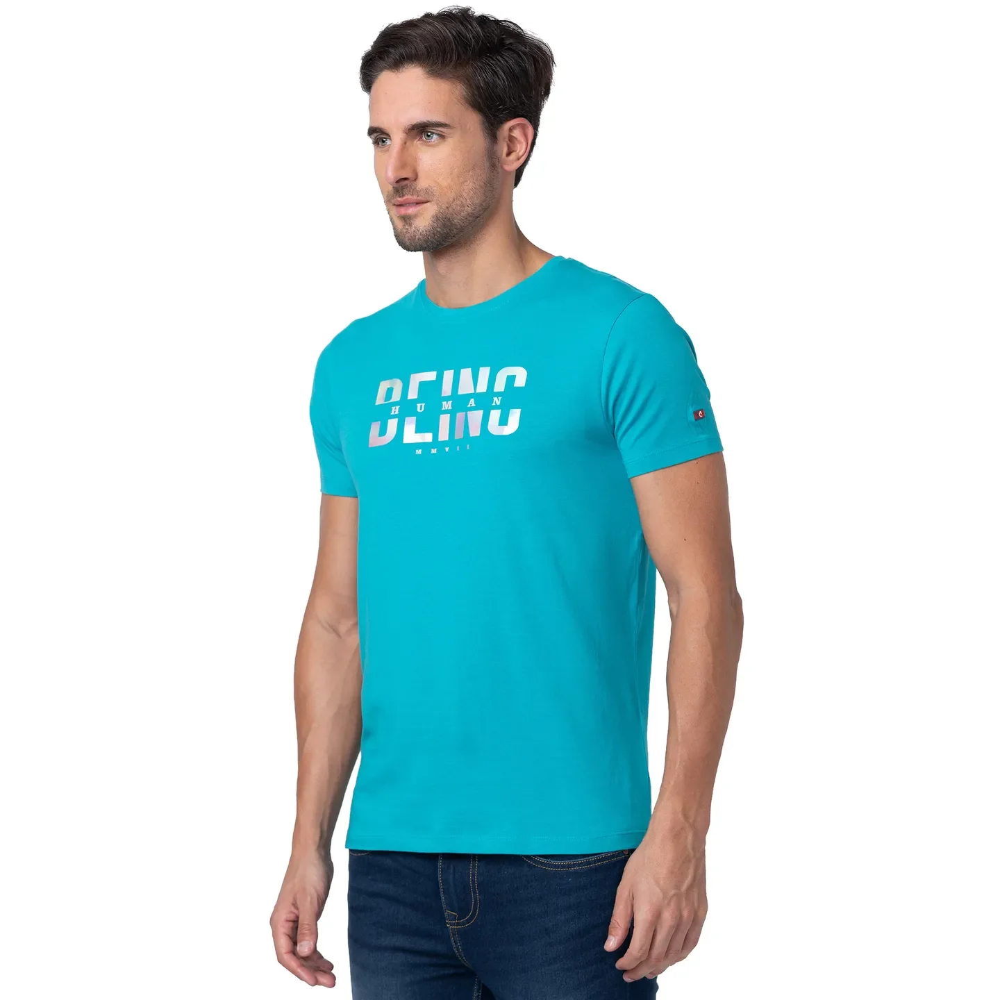 Green Regular Fit Men's Short Sleeves T-Shirt by Being Human Clothing - Image 4