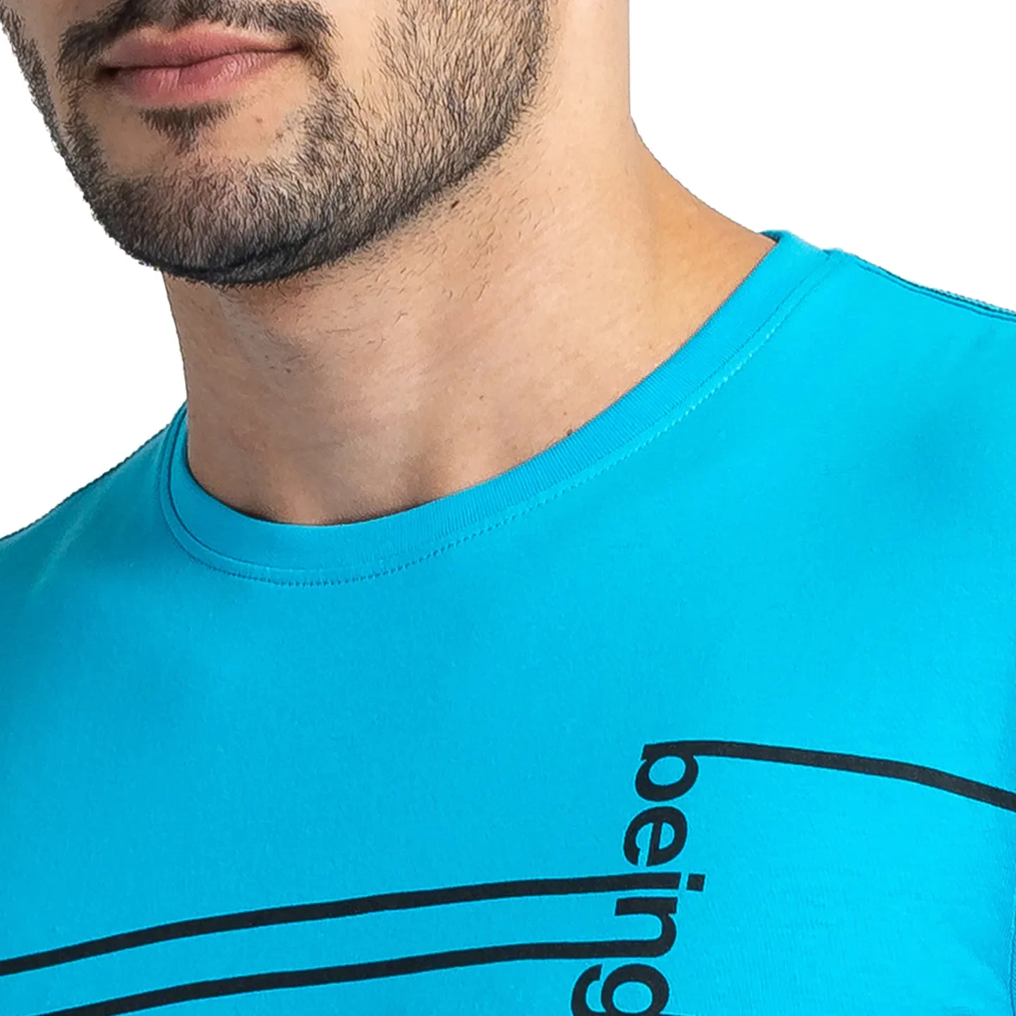 Blue Regular Fit Men's Short Sleeves T-Shirt by Being Human Clothing - Image 5