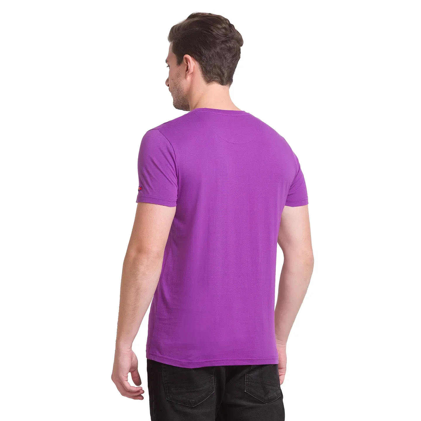 Regular Fit Voilet Crew Neck T-shirt -Being Human clothing - Image 3
