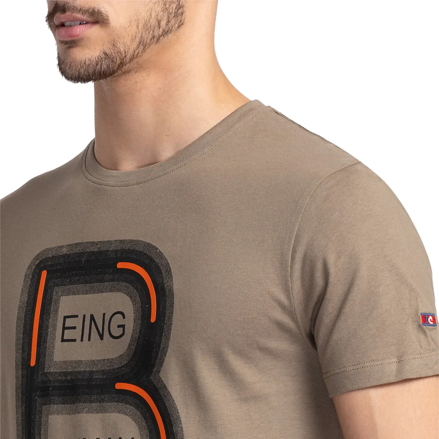 Grey Regular Fit Men's Short Sleeves T-Shirt by Being Human Clothing - Image 5