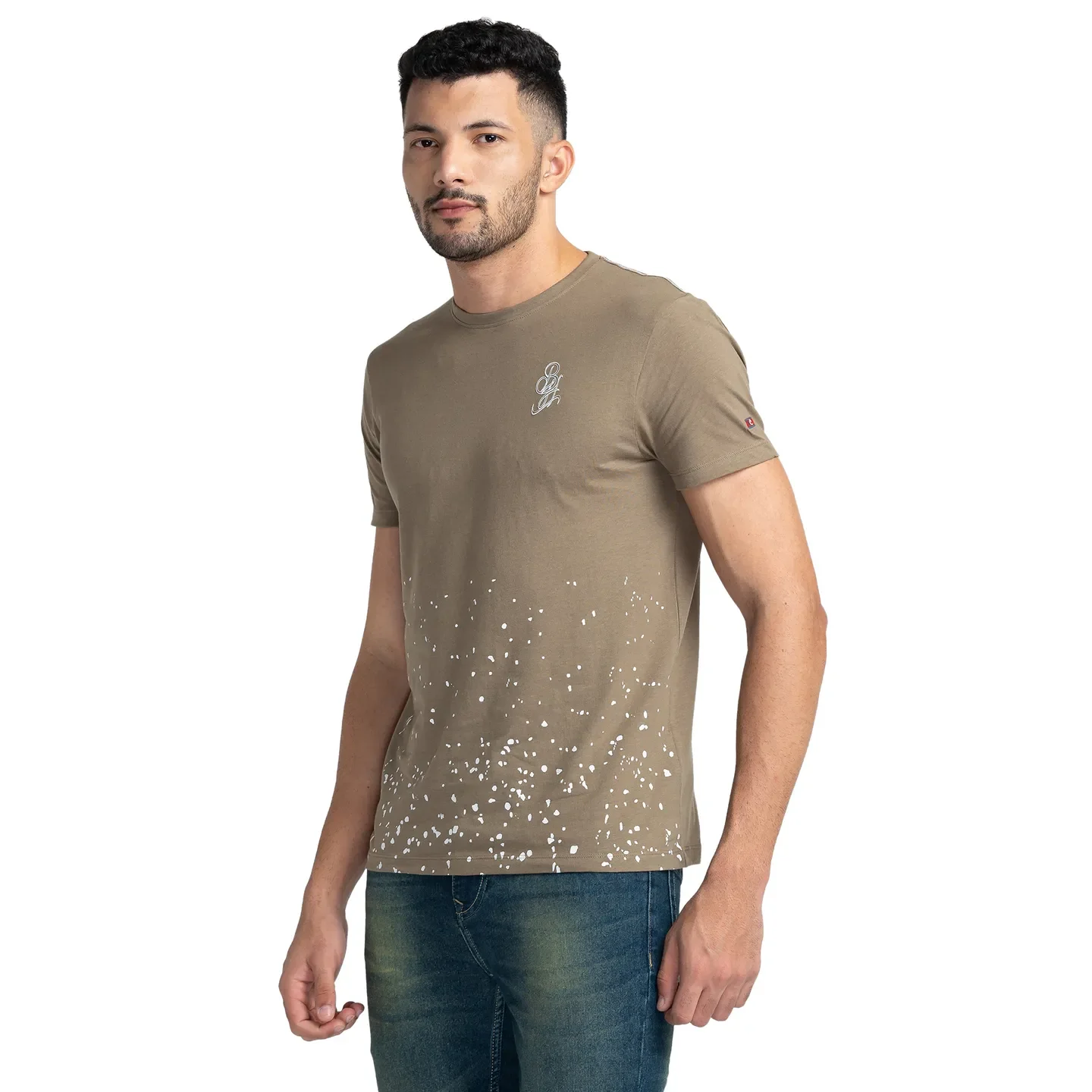 Grey Regular Fit Men's Short Sleeves T-Shirt by Being Human Clothing - Image 4