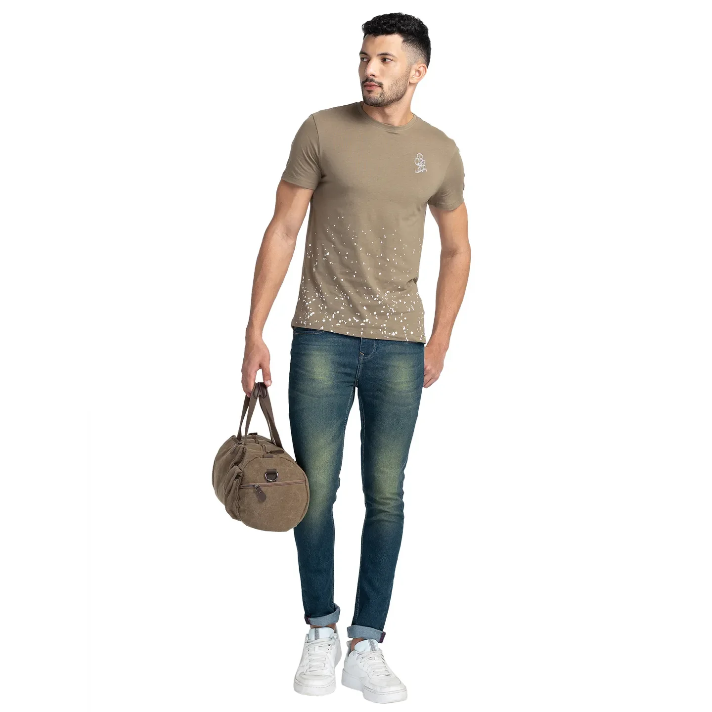 Grey Regular Fit Men's Short Sleeves T-Shirt by Being Human Clothing - Image 6