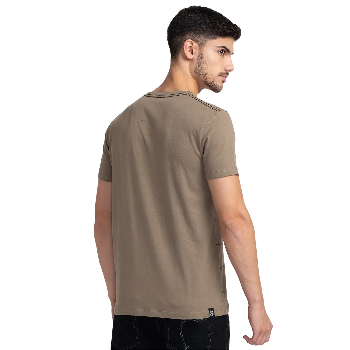 Grey Regular Fit Men's Short Sleeves T-Shirt by Being Human Clothing - Image 3