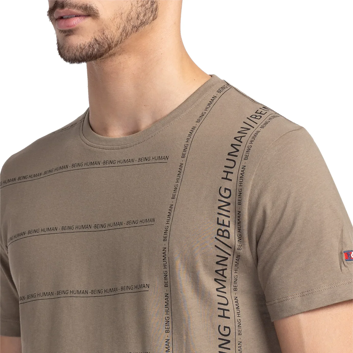 Grey Regular Fit Men's Short Sleeves T-Shirt by Being Human Clothing - Image 5