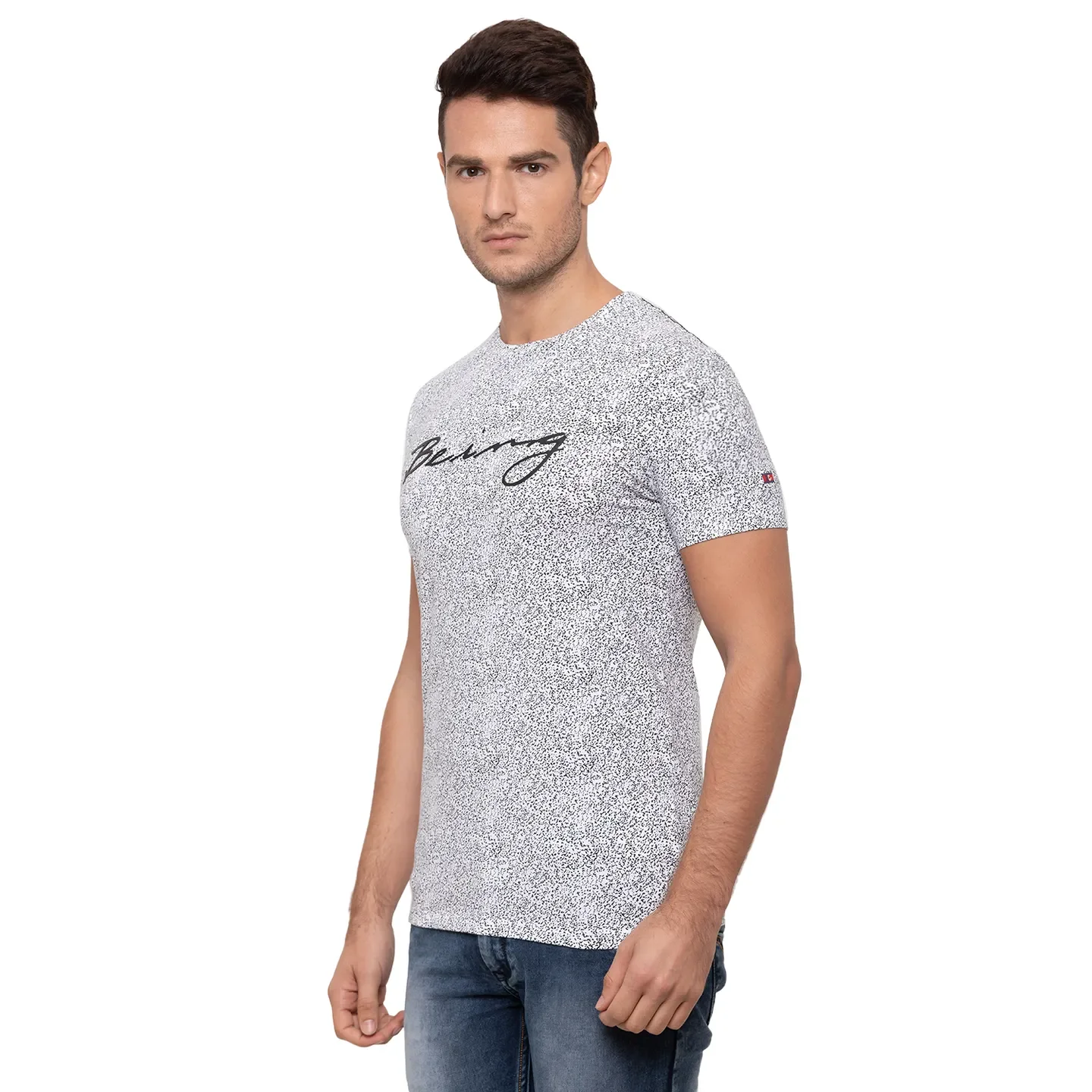 White Regular Fit Men's T-Shirt by Being Human Clothing - Image 4