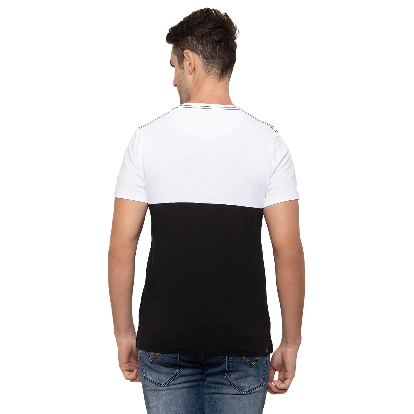 White Regular Fit Men's Short Sleeves T-Shirt by Being Human Clothing - Image 3