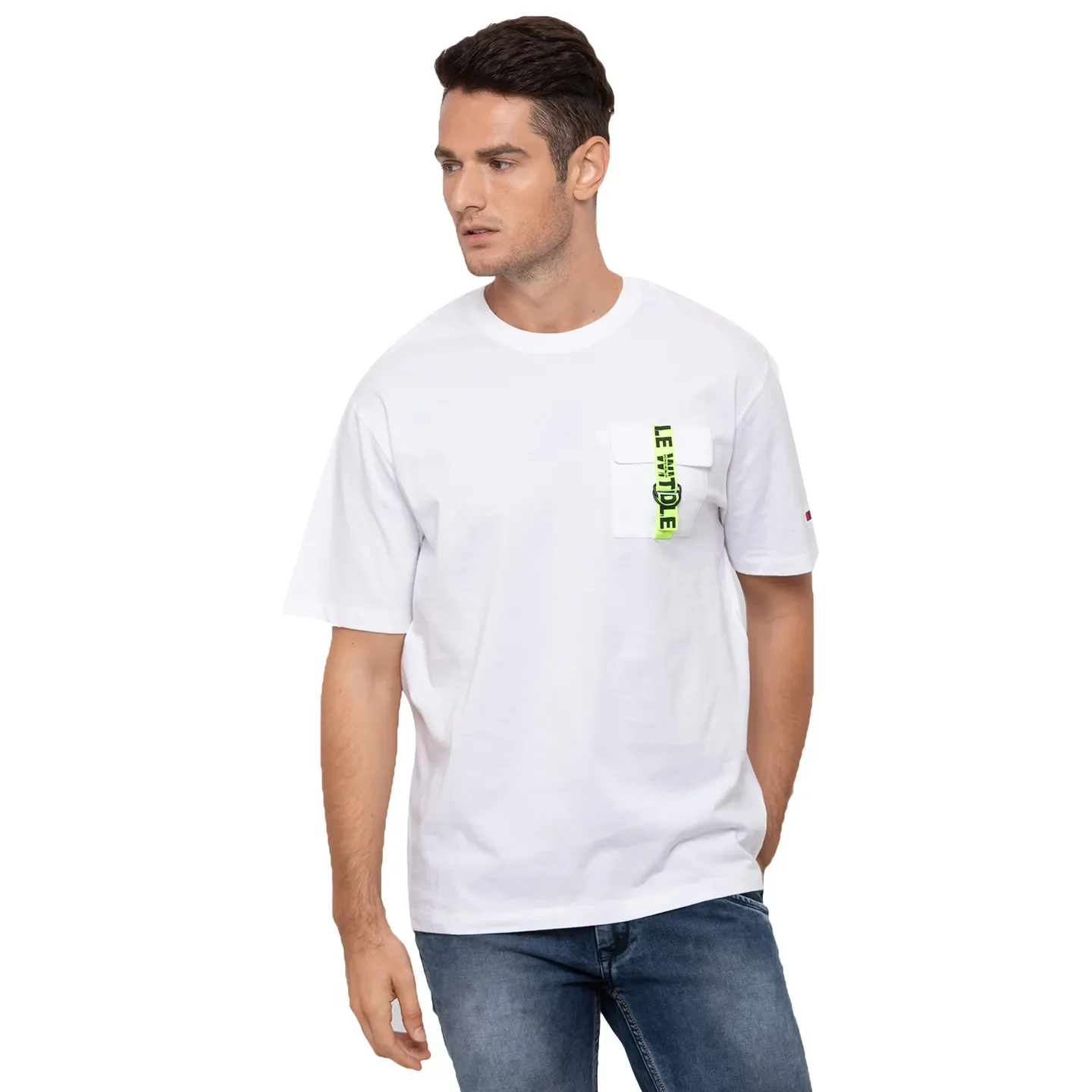 White Regular Fit Men's Short Sleeves T-Shirt by Being Human Clothing
