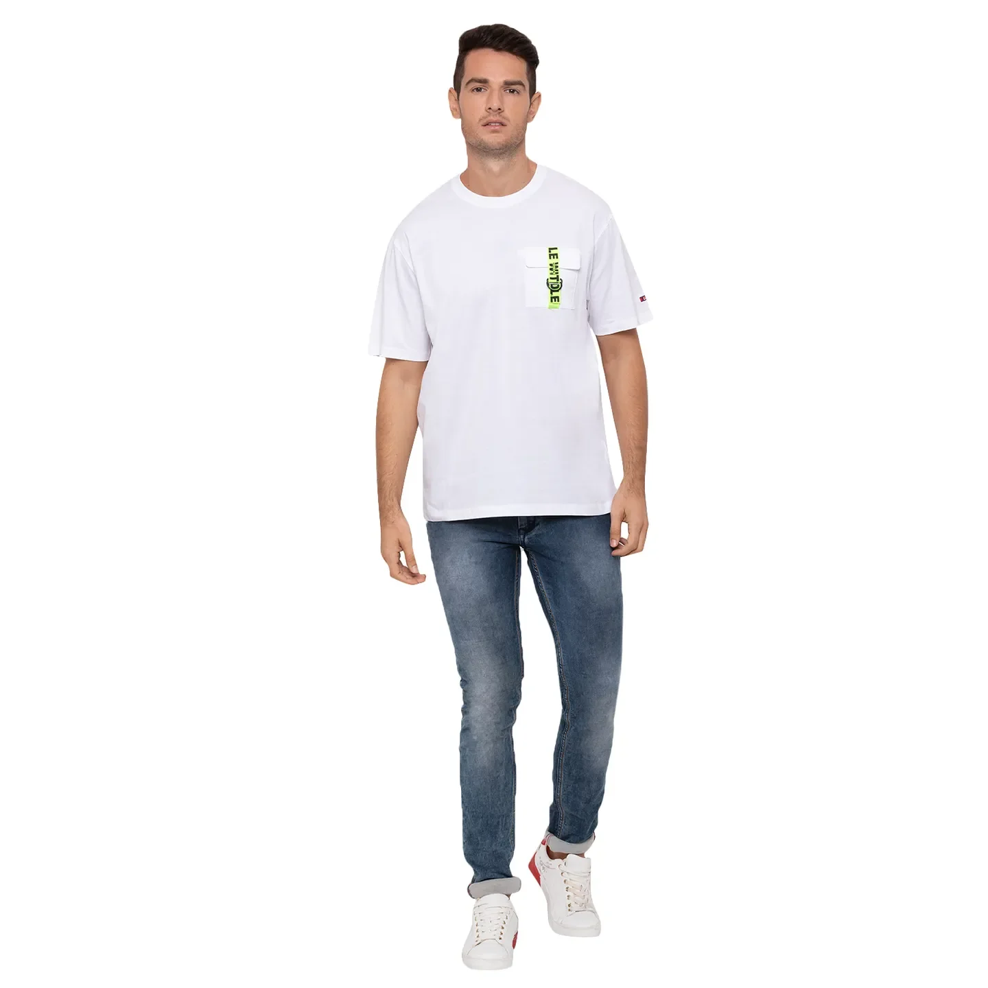 White Regular Fit Men's Short Sleeves T-Shirt by Being Human Clothing - Image 2