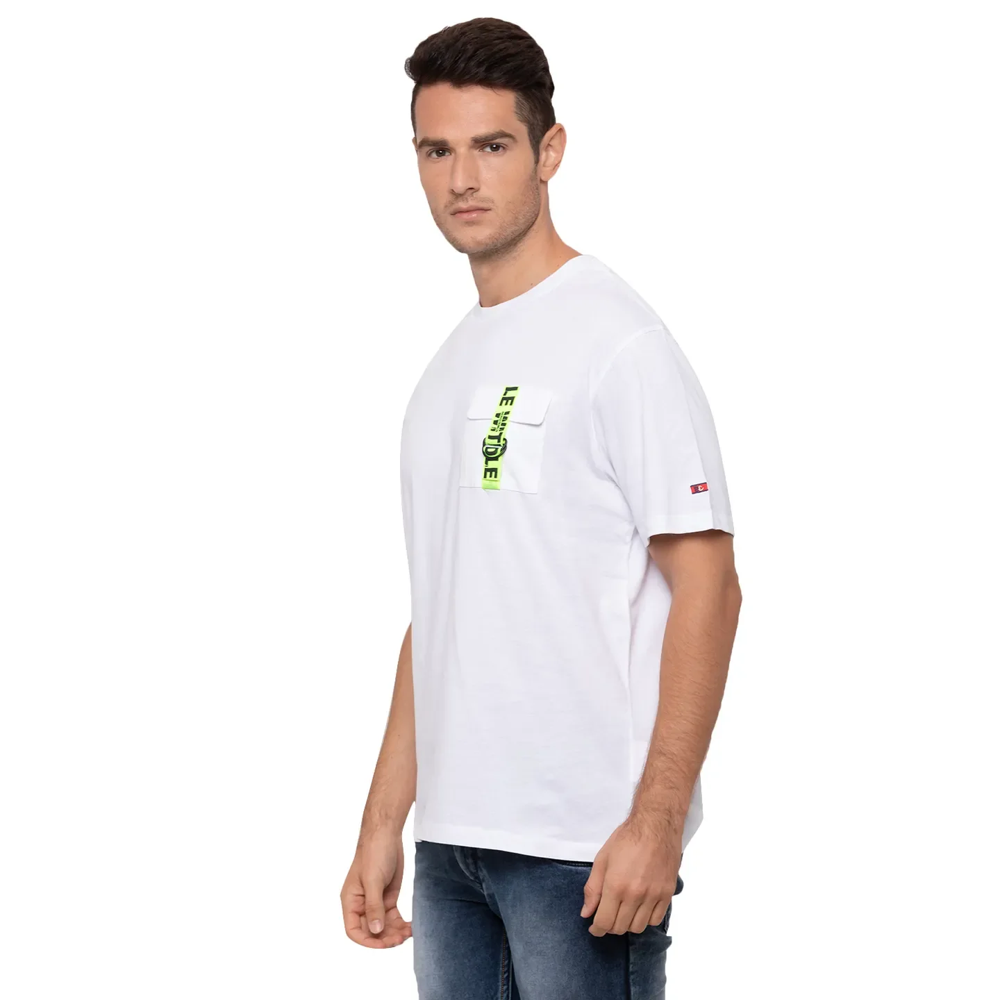 White Regular Fit Men's Short Sleeves T-Shirt by Being Human Clothing - Image 4