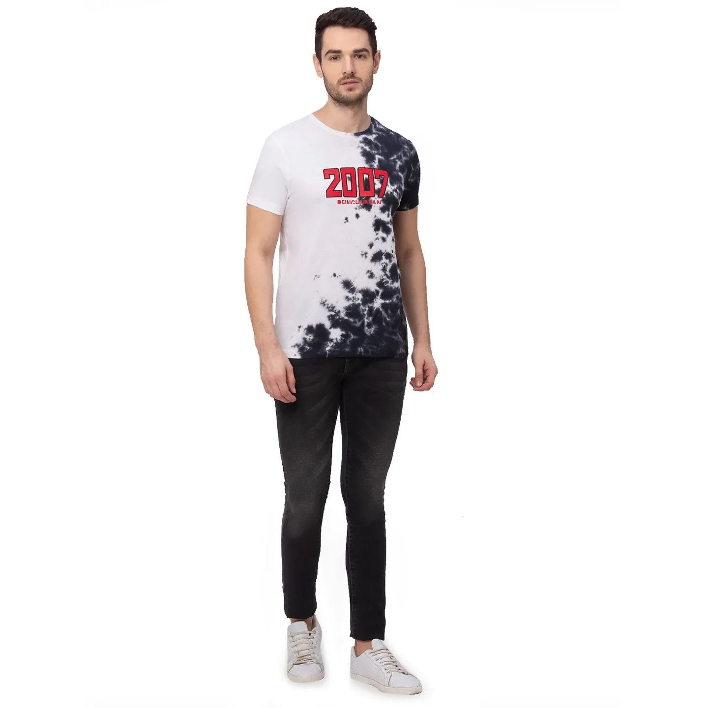 White Regular Fit Men's Short Sleeves T-Shirt by Being Human Clothing - Image 2