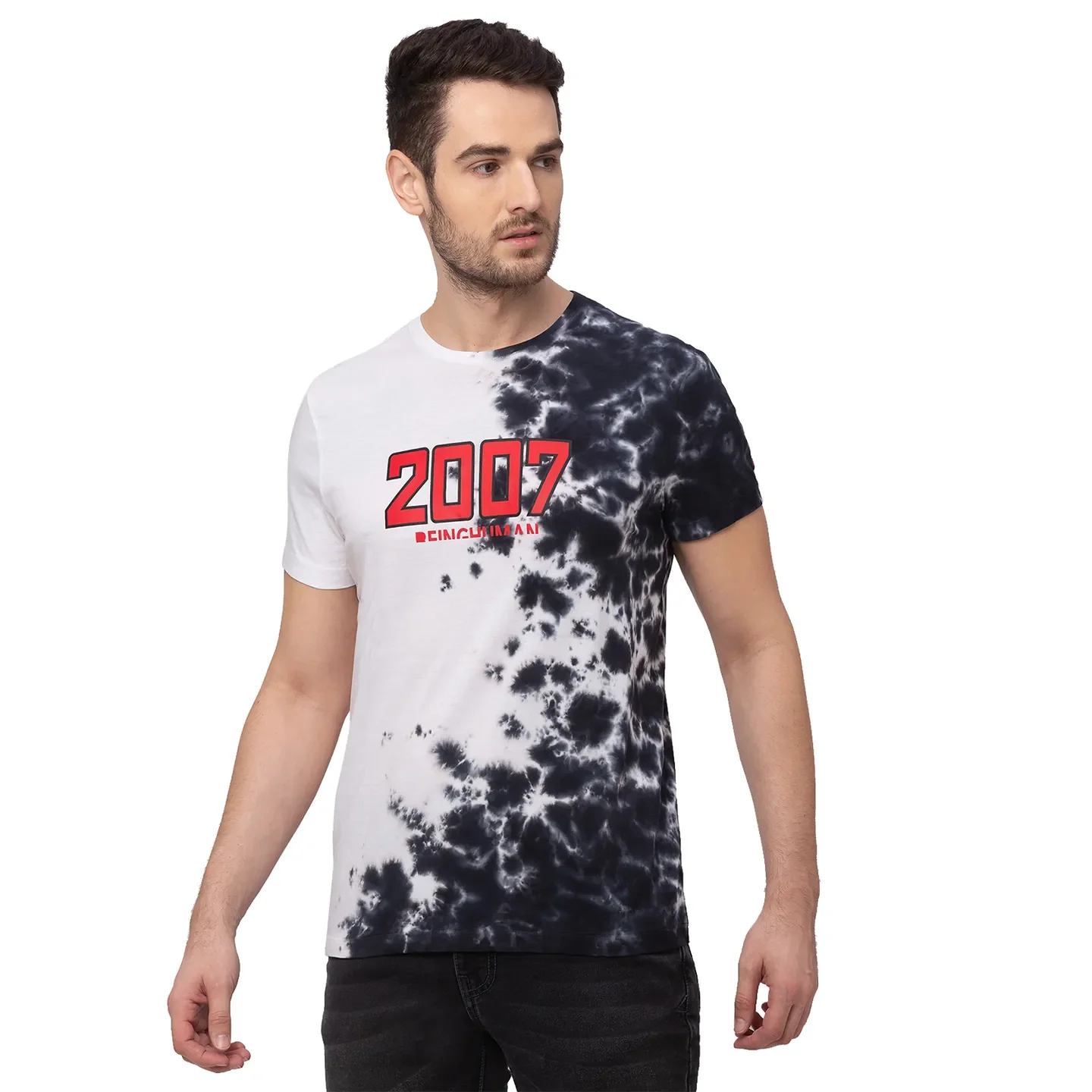 White Regular Fit Men's Short Sleeves T-Shirt by Being Human Clothing - Image 4
