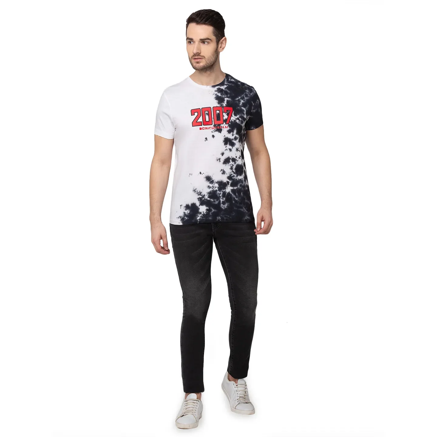 White Regular Fit Men's Short Sleeves T-Shirt by Being Human Clothing - Image 6