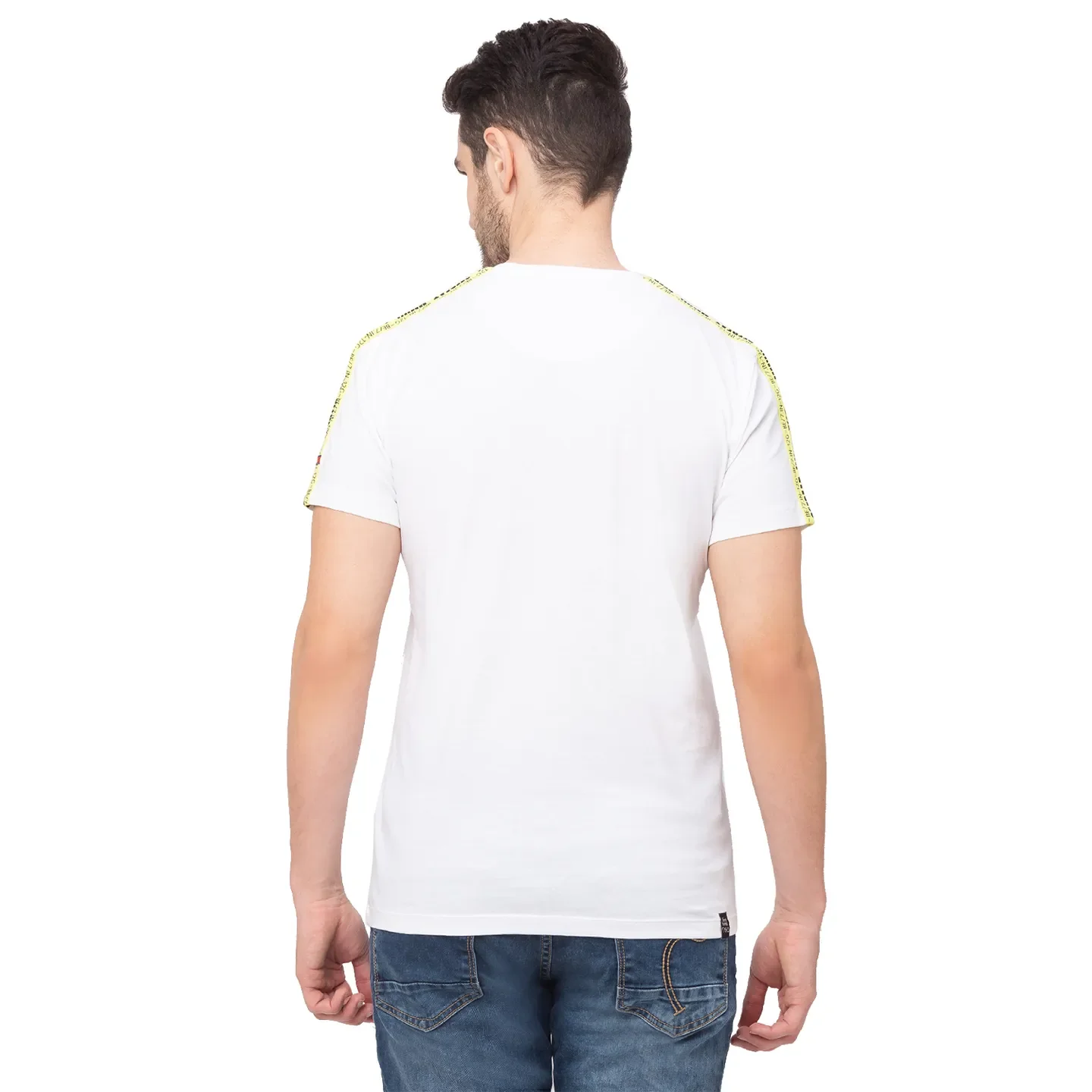 White Regular Fit Men's Short Sleeves T-Shirt by Being Human Clothing - Image 2