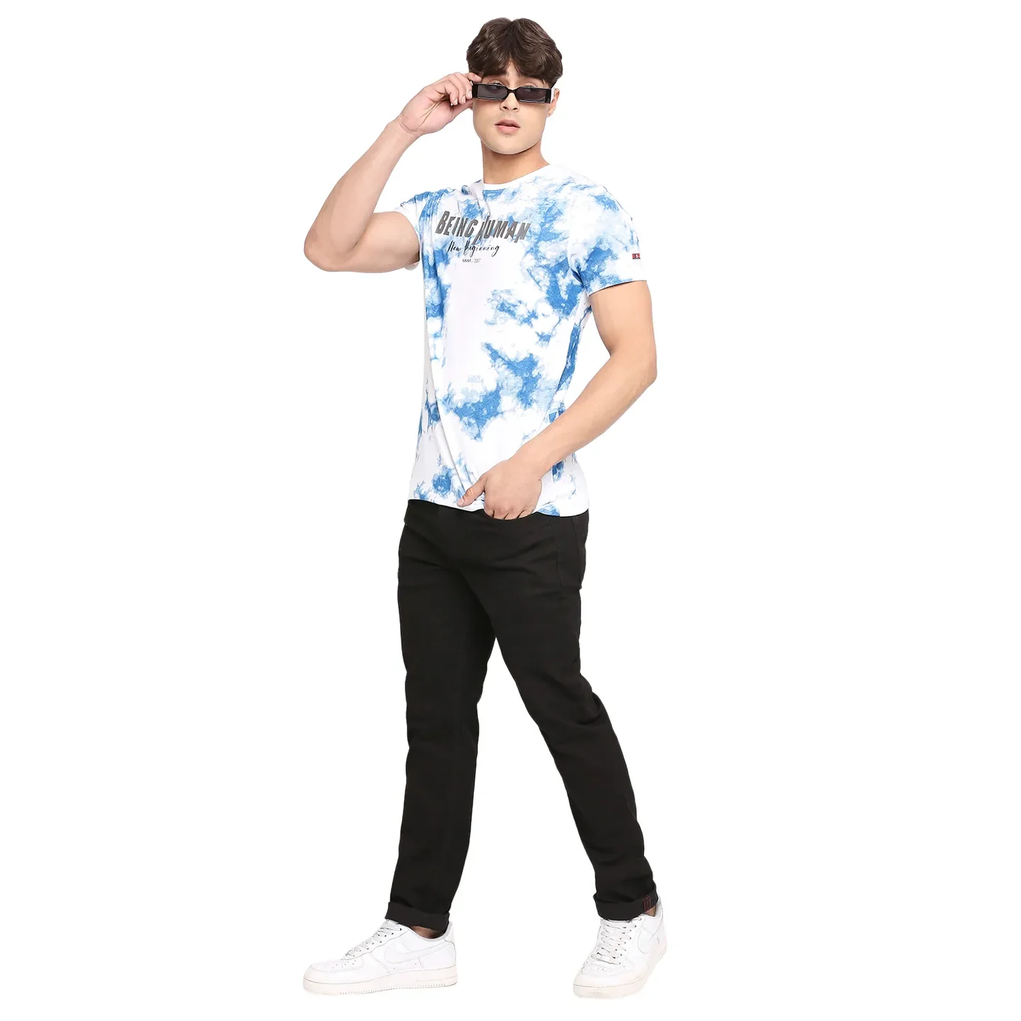 White Regular Fit Men's Short Sleeves T-Shirt by Being Human Clothing - Image 6