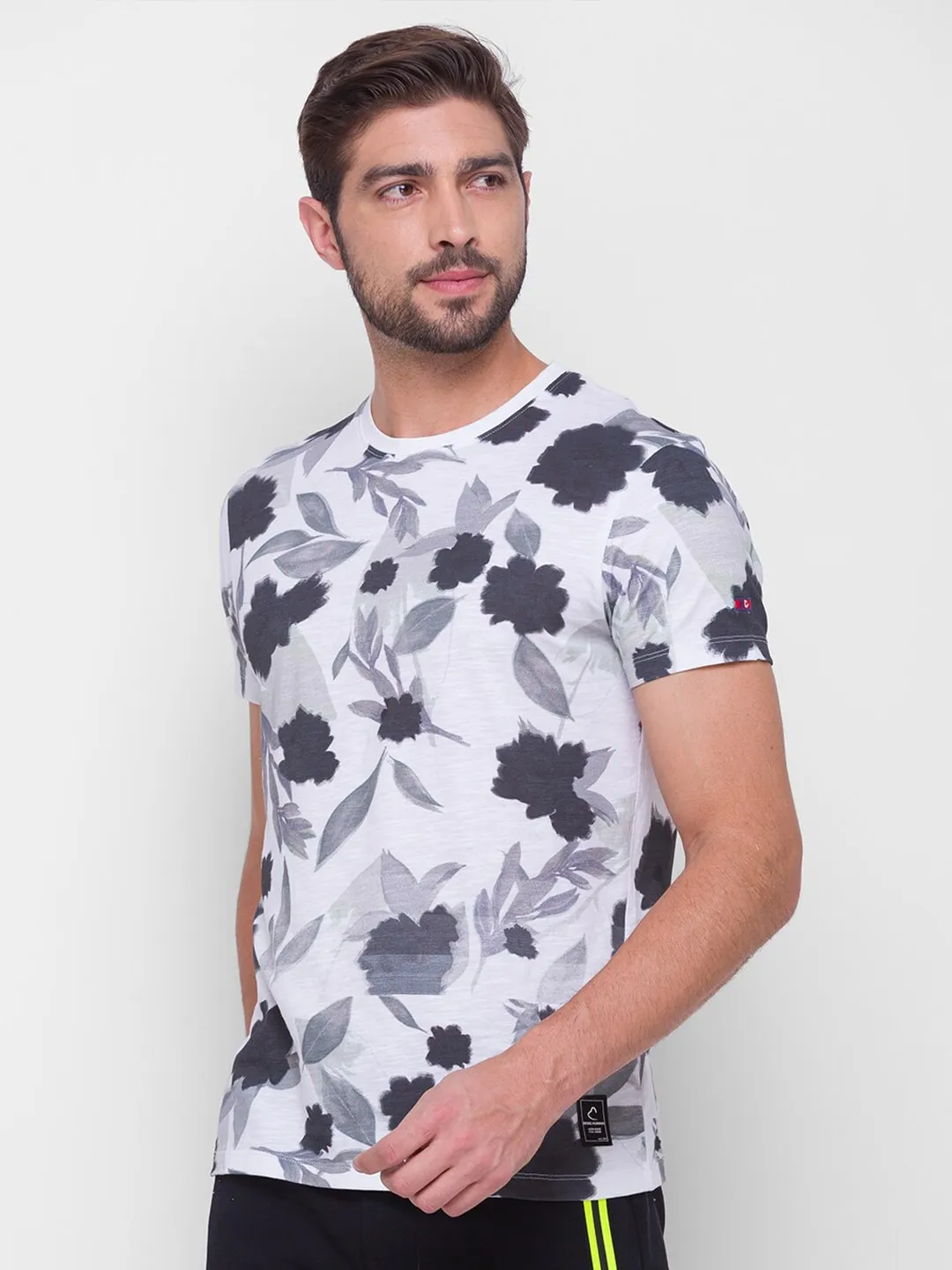 White Regular Fit Men's Short Sleeves T-Shirt by Being Human Clothing - Image 4