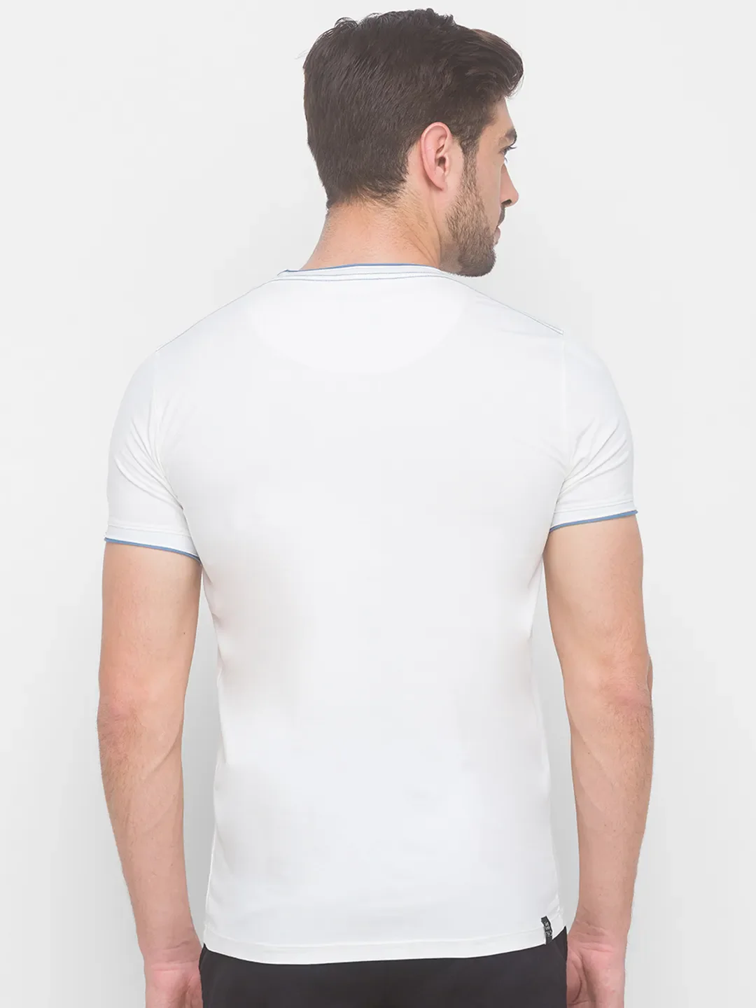 White Regular Fit Men's Short Sleeves T-Shirt by Being Human Clothing - Image 3