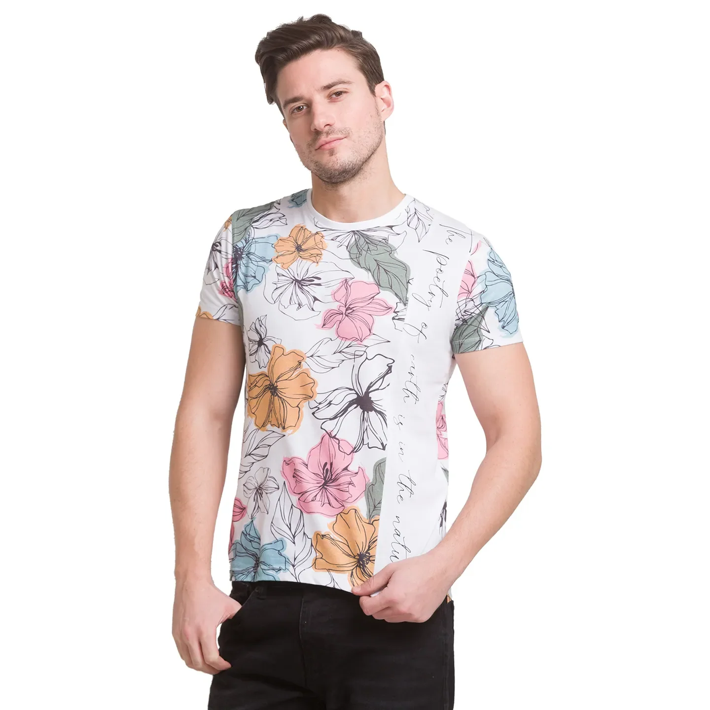 White Regular Fit Round Neck Men's T-Shirt by Being Human Clothing - Image 10