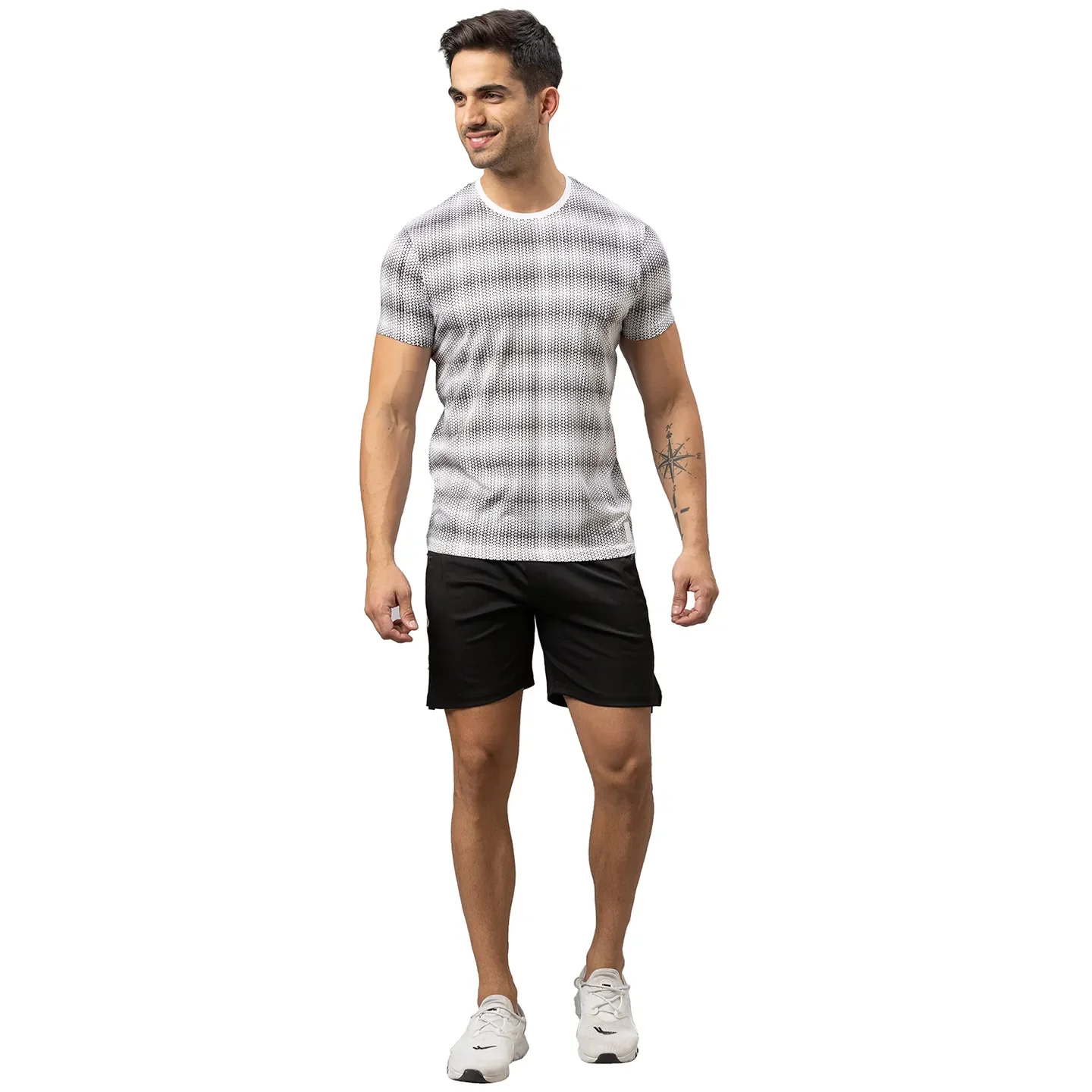White Regular Fit Round Neck Men's T-Shirt by Being Human Clothing - Image 2