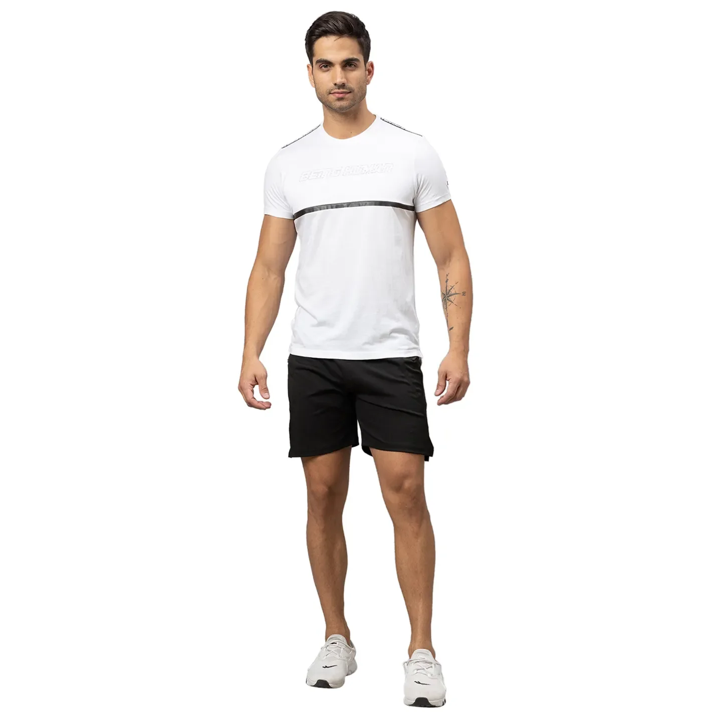 White Regular Fit Men's Short Sleeves T-Shirt by Being Human Clothing - Image 2