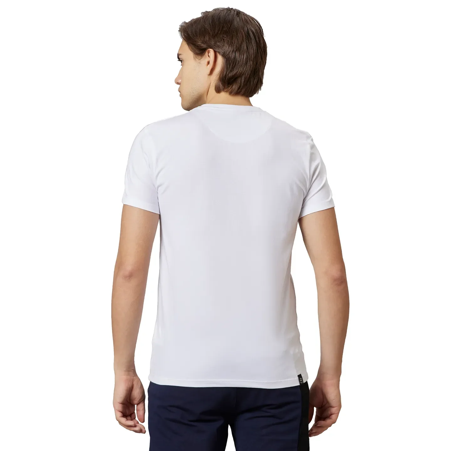 White Regular Fit Round Neck Men's T-Shirt by Being Human Clothing - Image 2