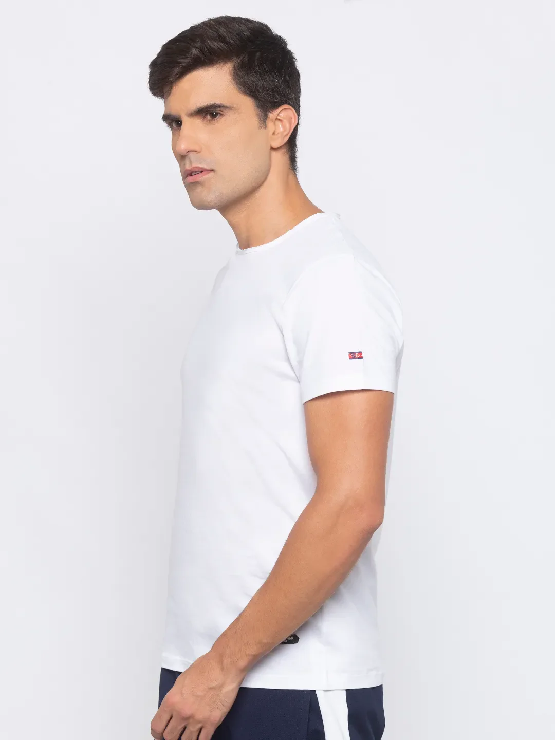 White Regular Fit Men's Short Sleeves T-Shirt by Being Human Clothing - Image 2