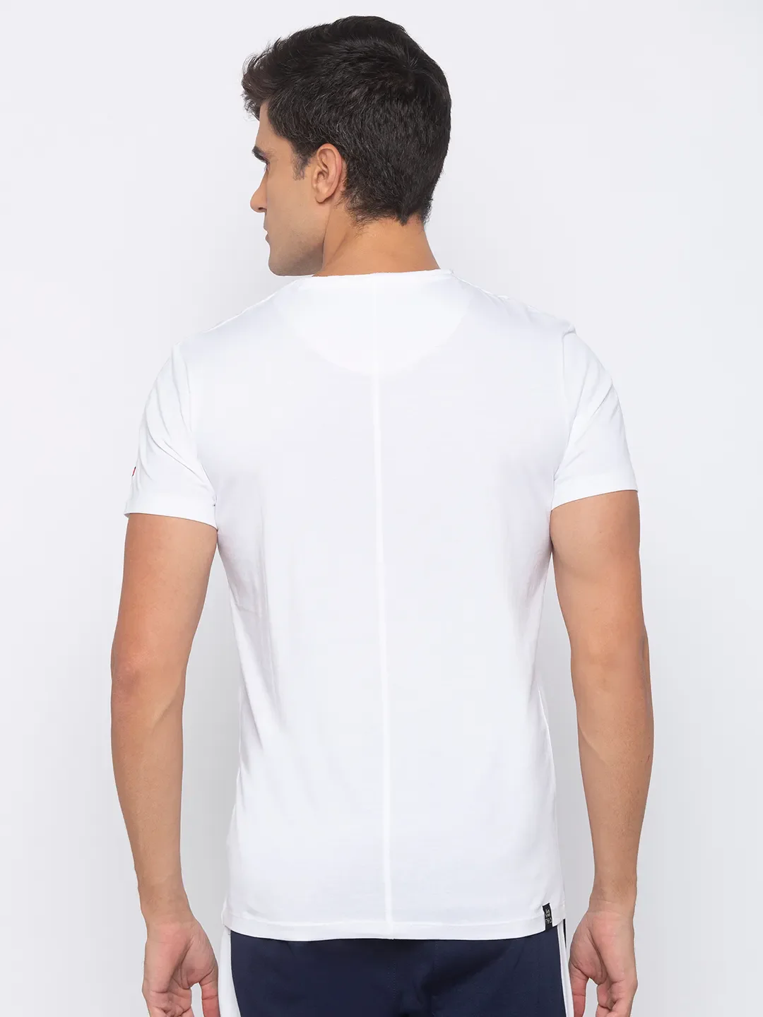 White Regular Fit Men's Short Sleeves T-Shirt by Being Human Clothing - Image 3