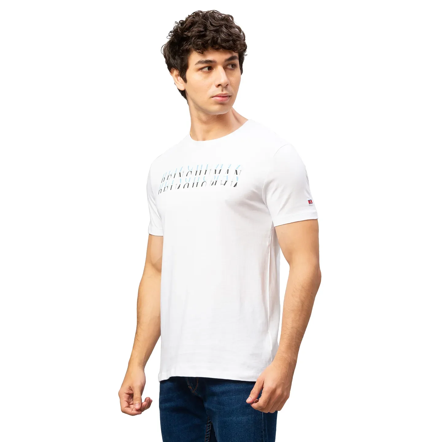 White Regular Fit Men's Short Sleeves T-Shirt by Being Human Clothing - Image 2