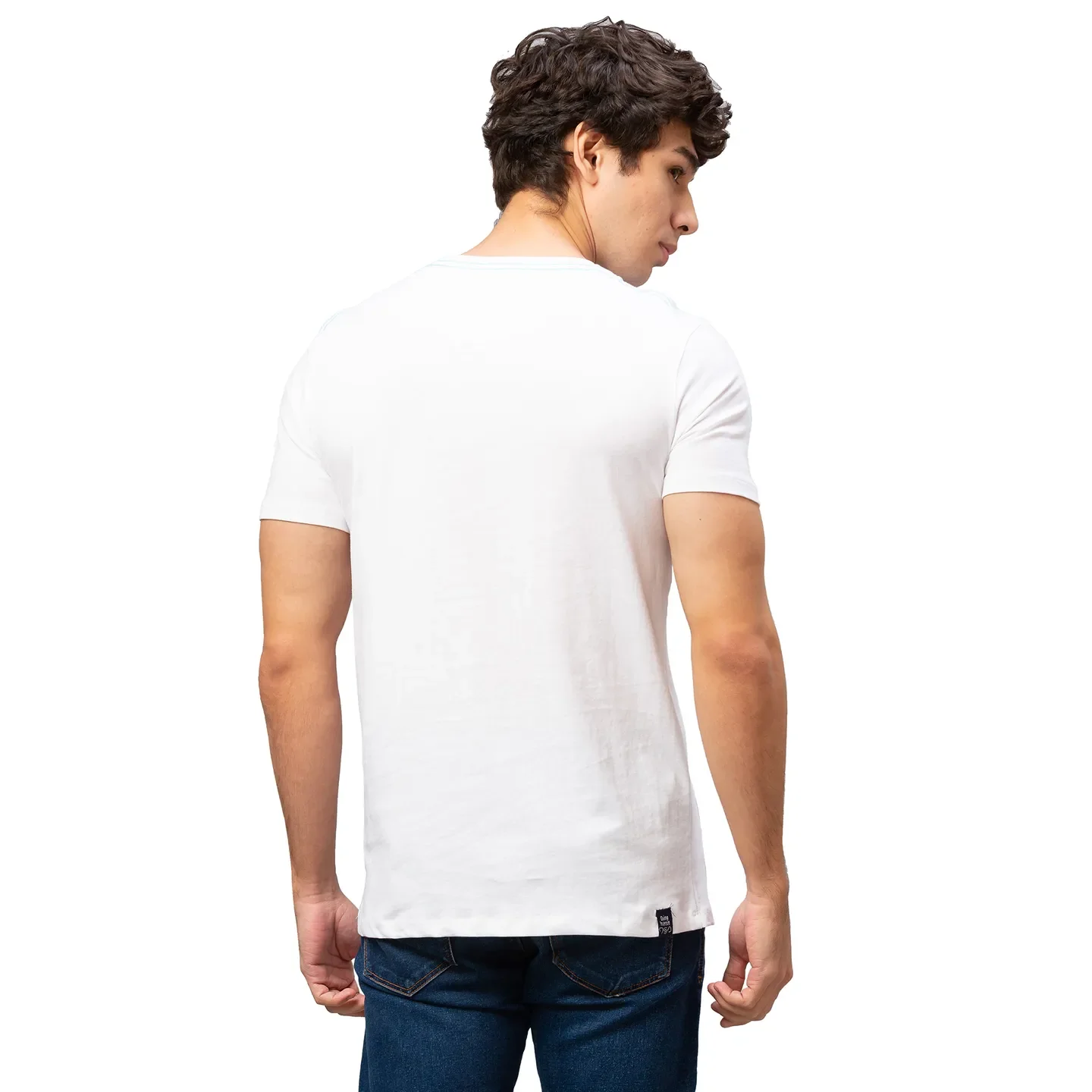White Regular Fit Men's Short Sleeves T-Shirt by Being Human Clothing - Image 3