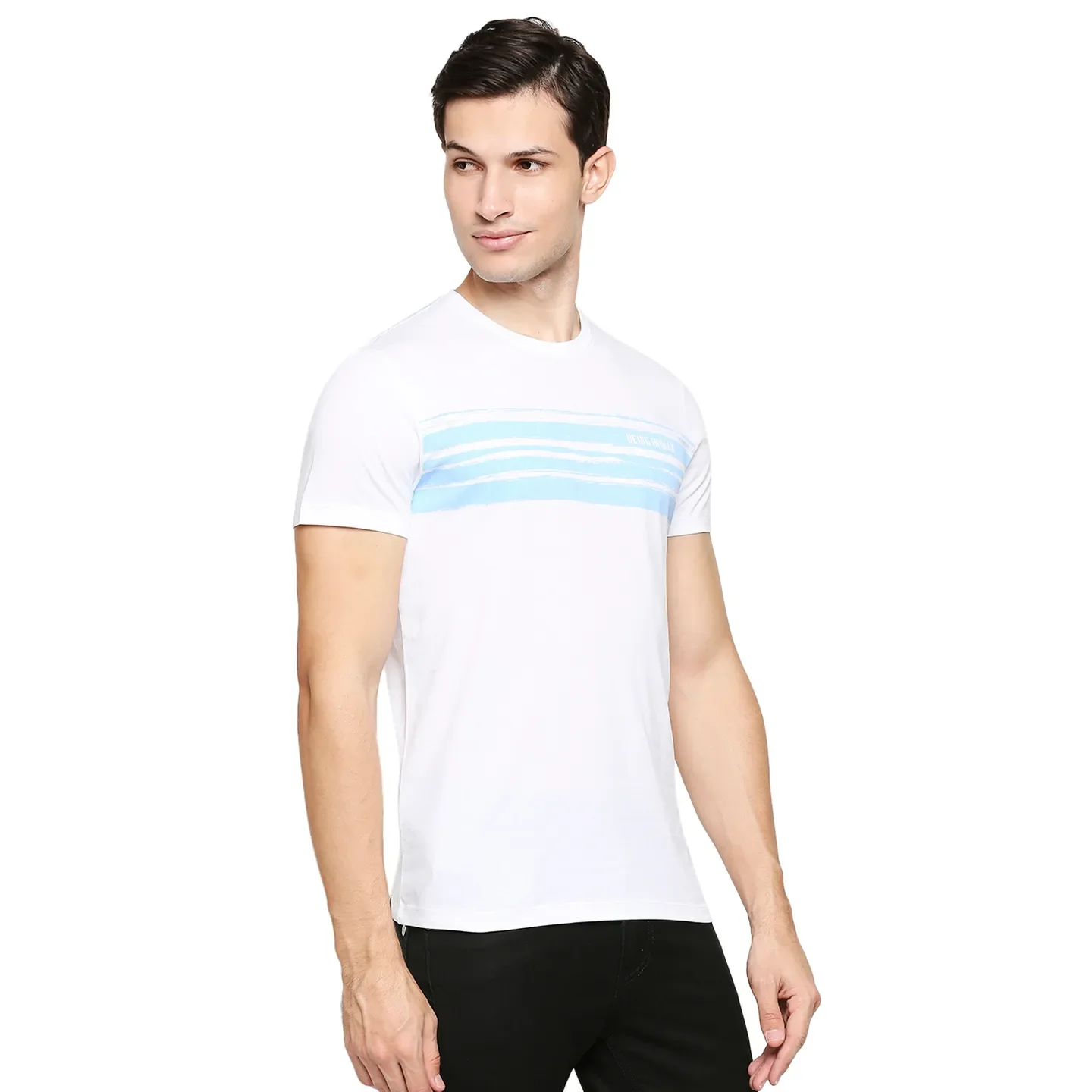 White Regular Fit Men's Short Sleeves T-Shirt by Being Human Clothing - Image 3