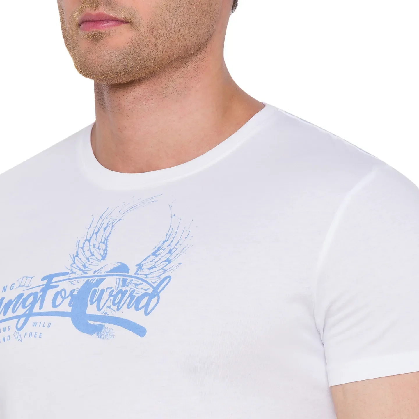 White Regular Fit Men's Short Sleeves T-Shirt by Being Human Clothing - Image 4