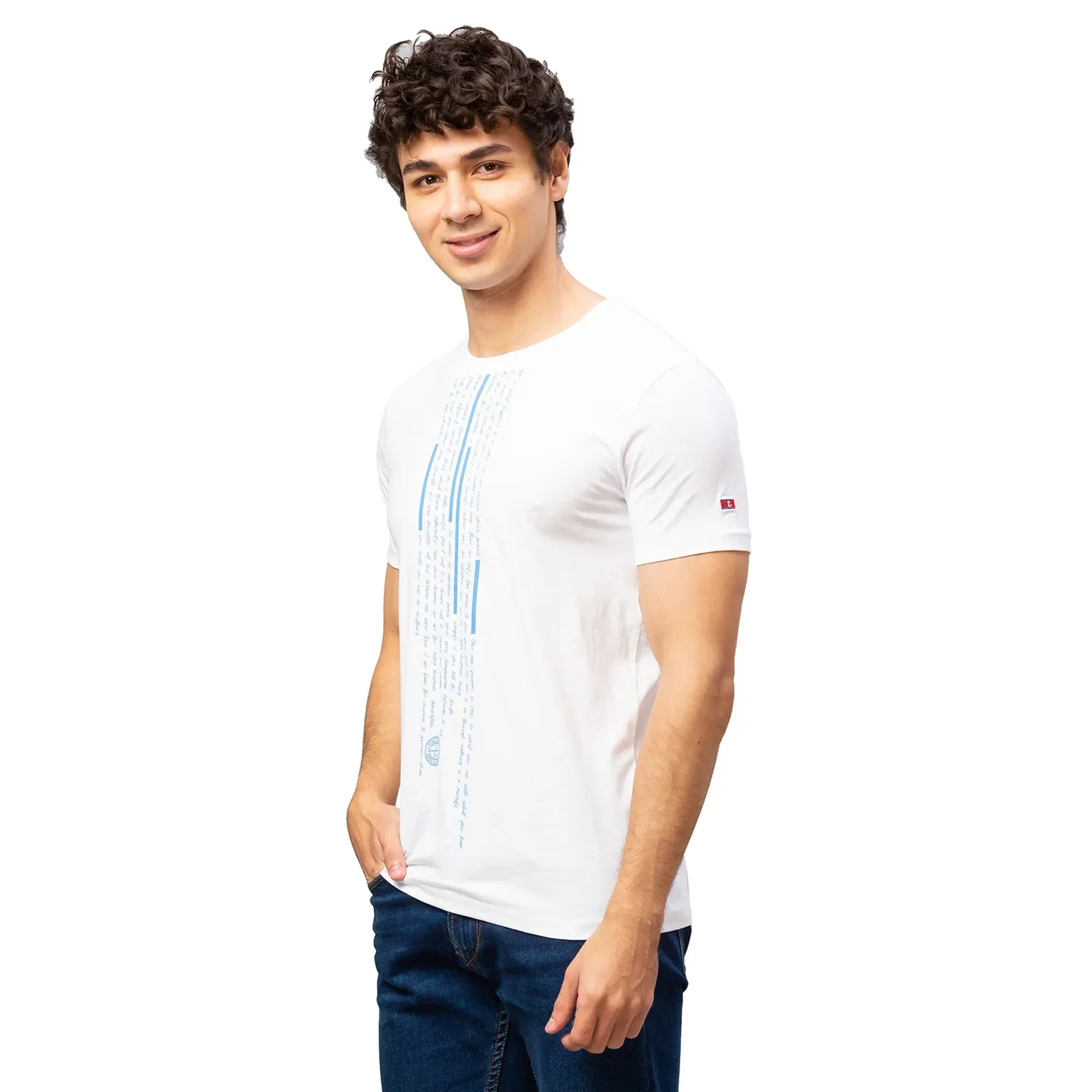 White Regular Fit Men's Short Sleeves T-Shirt by Being Human Clothing - Image 4