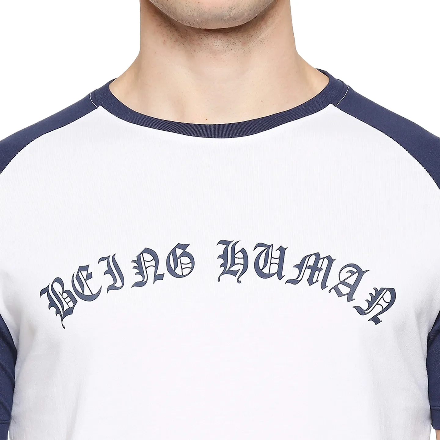 White Regular Fit Men's Short Sleeves T-Shirt by Being Human Clothing - Image 5