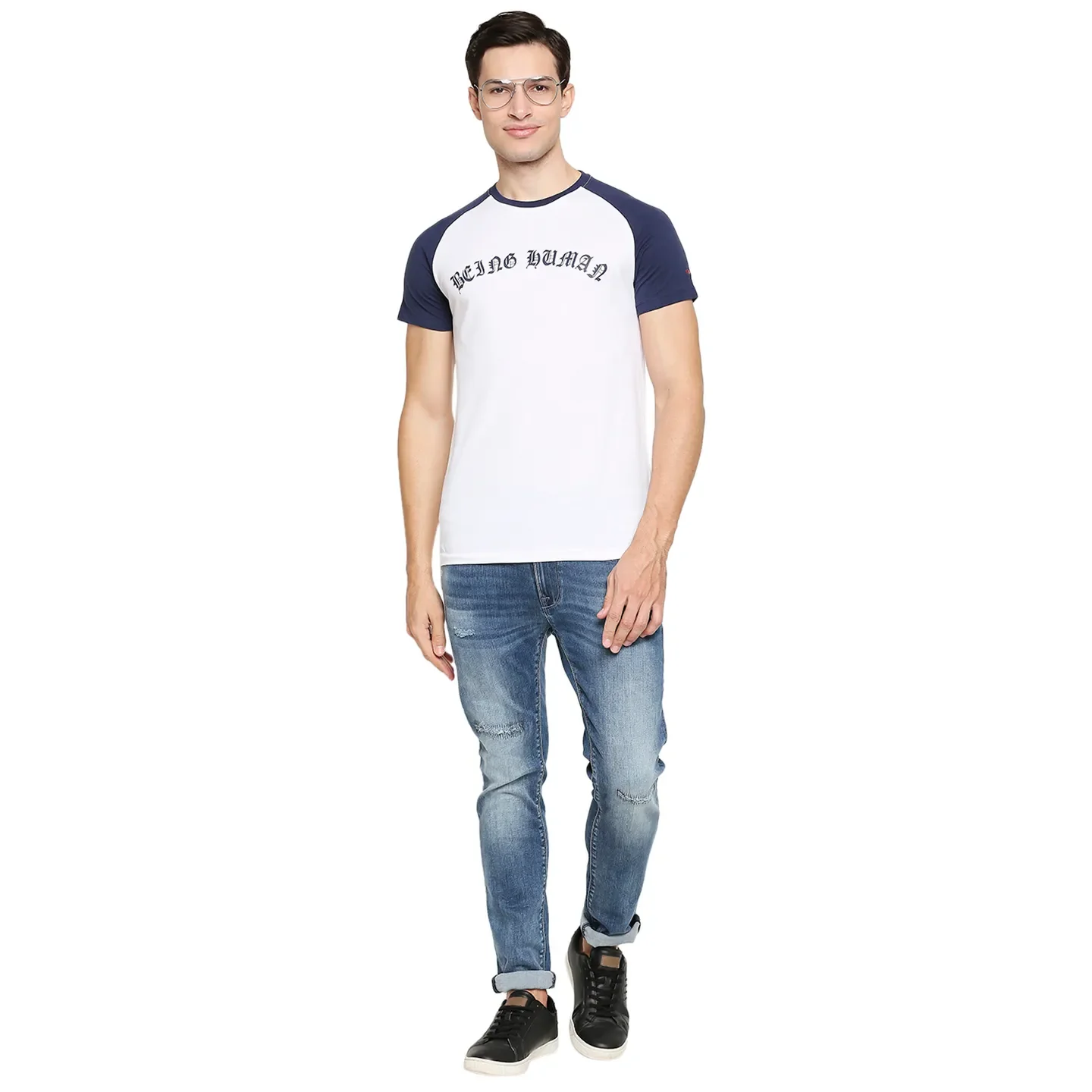 White Regular Fit Men's Short Sleeves T-Shirt by Being Human Clothing - Image 6